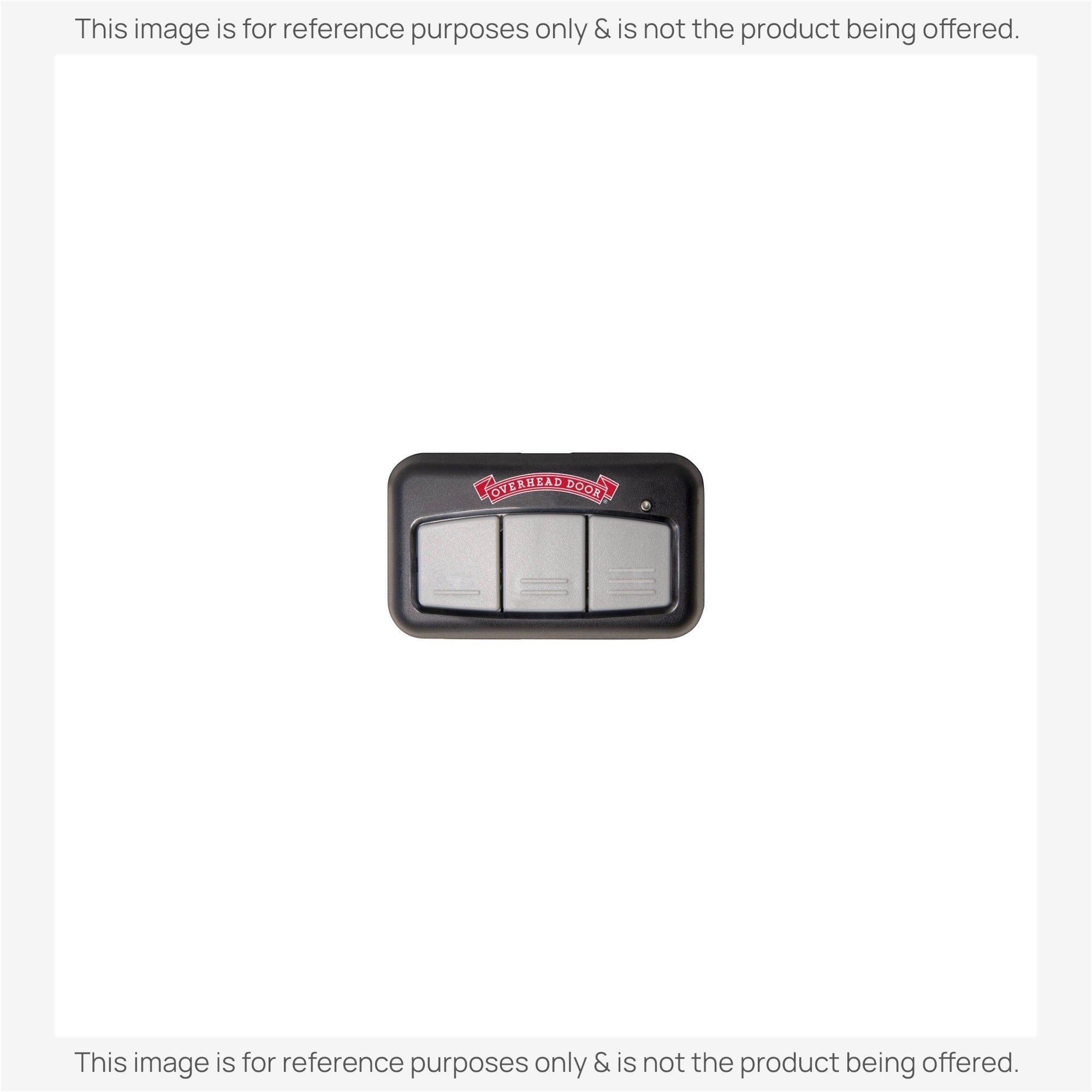 Anderic 3-button garage door opener remote for Overhead Door with tactile buttons and LED indicator.