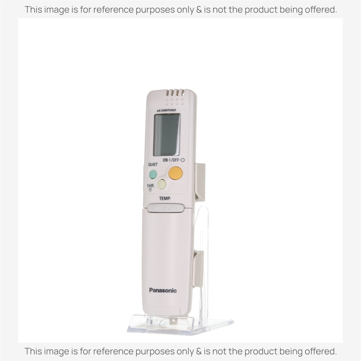 Anderic replacement remote control for Panasonic air conditioners with a backlit LCD screen and wall mount bracket.