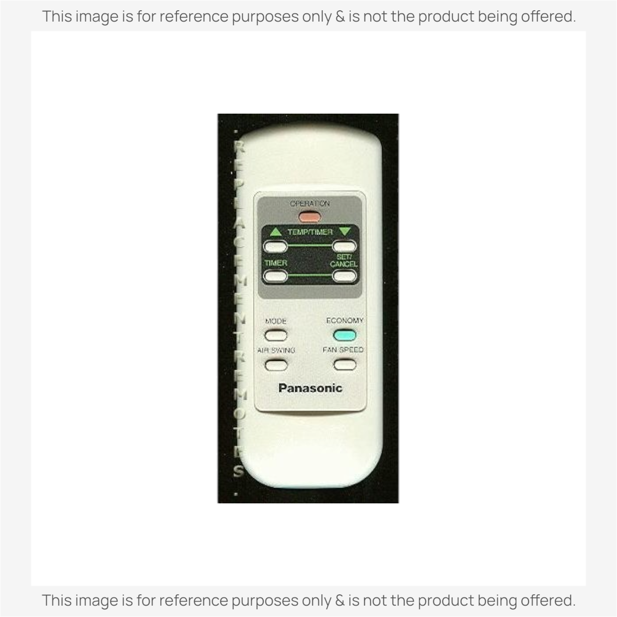 Anderic replacement remote control for Panasonic air conditioner units with grey button panel and white casing