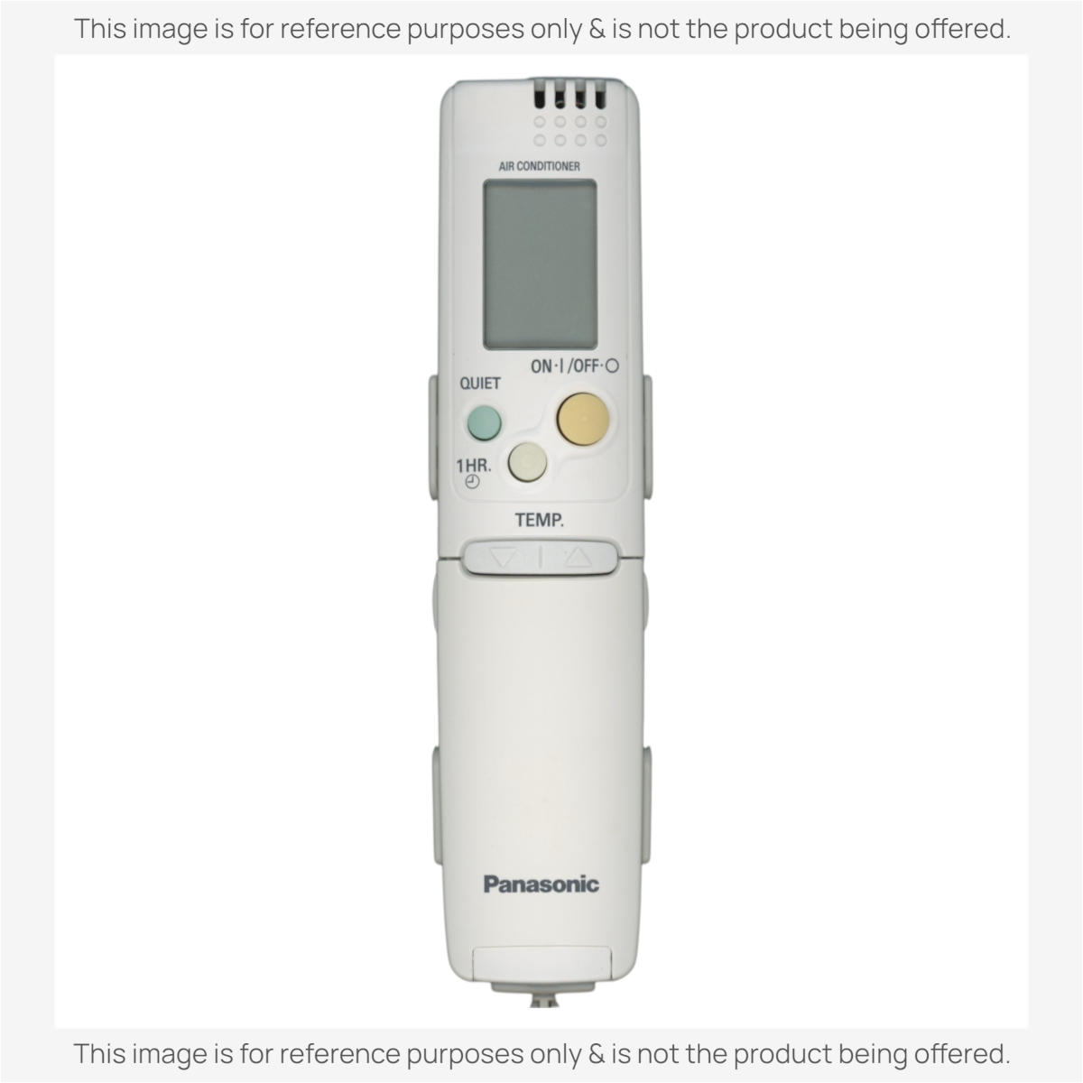 Anderic replacement remote control for Panasonic air conditioners featuring an LCD screen and intuitive buttons.