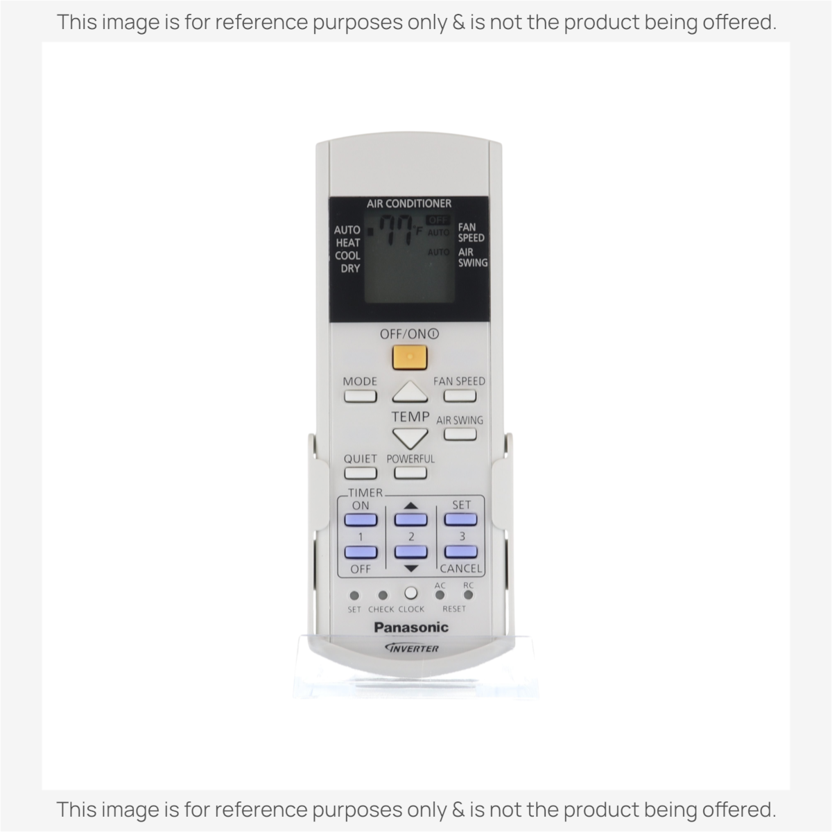 Anderic universal air conditioner remote control with backlit LCD screen, numeric keypad, and heating cooling modes.