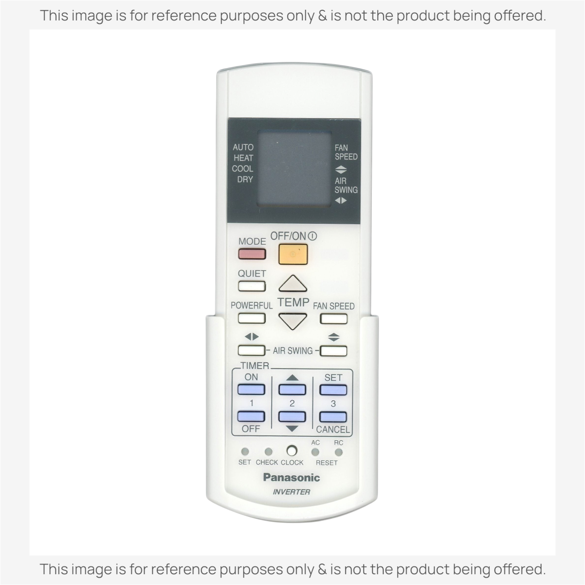 Anderic universal air conditioner remote control for Panasonic units with backlit LCD and function buttons