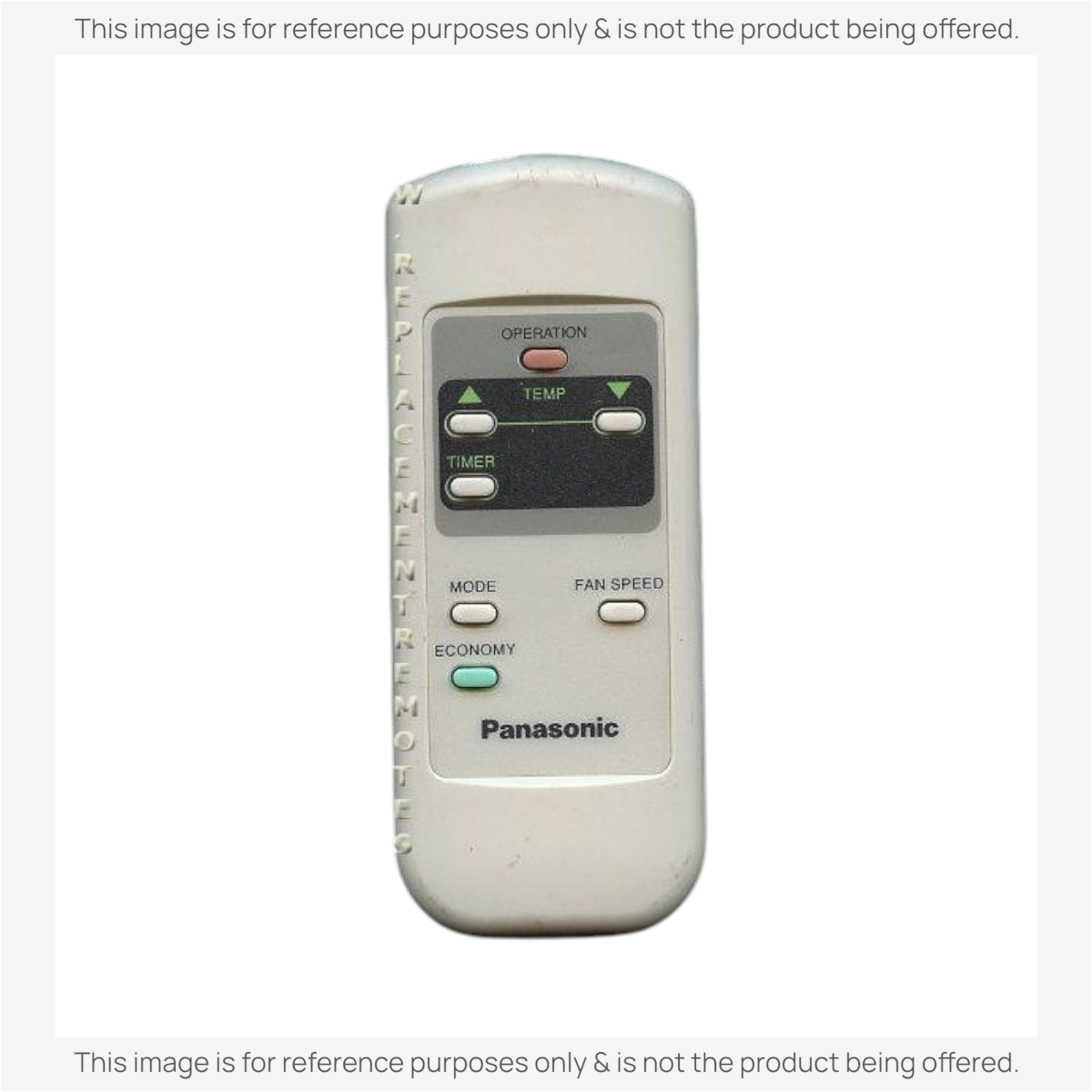 Anderic replacement remote control for Panasonic air conditioners with temperature, timer, and fan speed buttons.