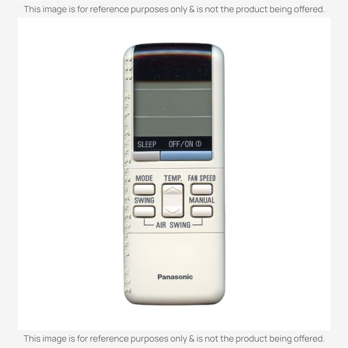 Anderic universal air conditioner remote control with backlit LCD display and white casing for Panasonic units