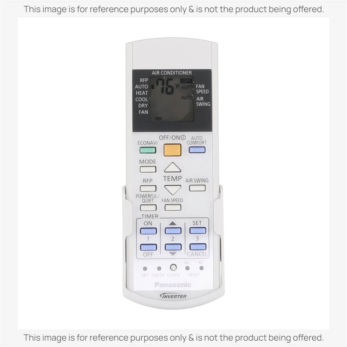 Anderic replacement remote control for Panasonic mini split air conditioners with backlit LCD and function buttons