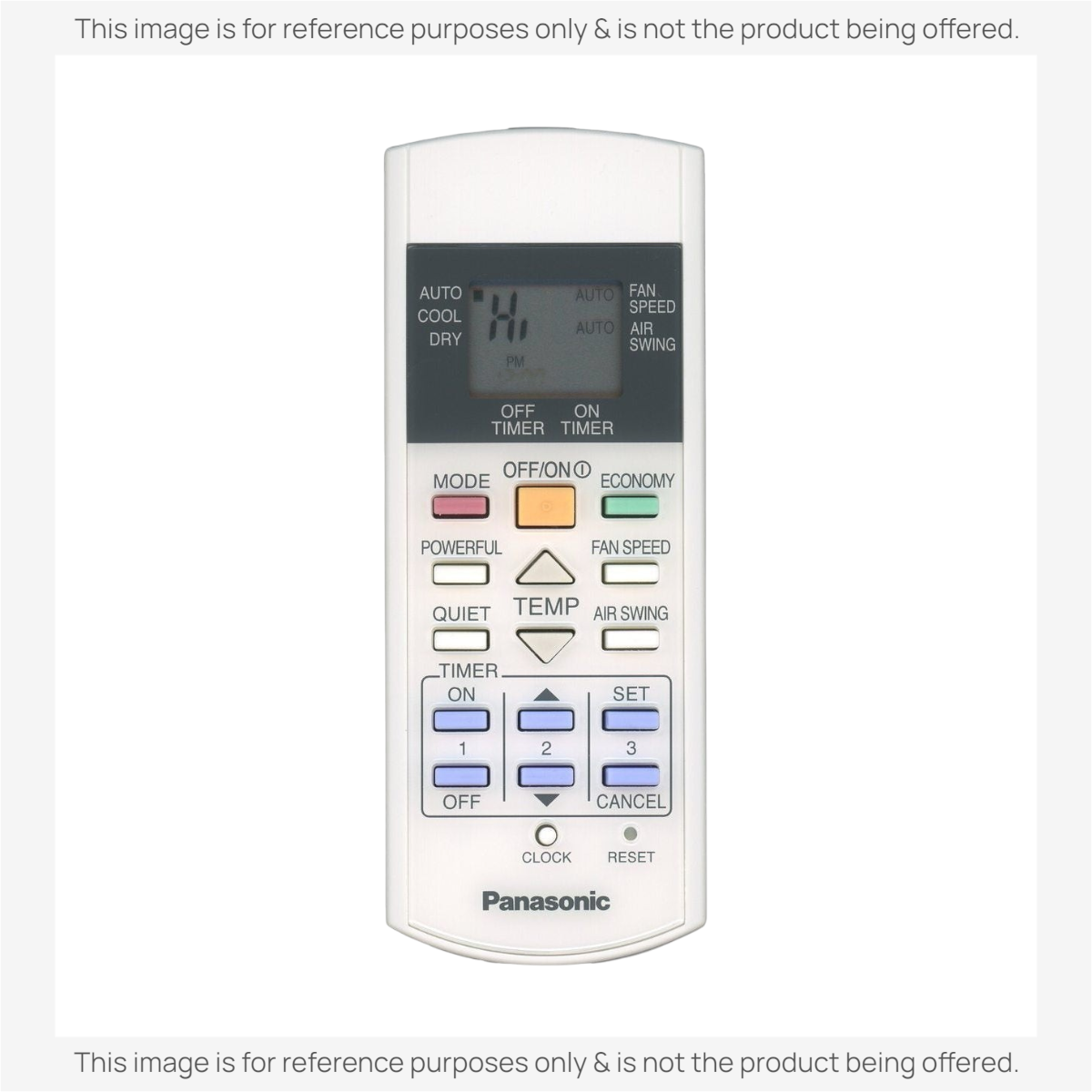 Anderic replacement remote control for Panasonic mini split air conditioners with LCD screen and multi-function buttons