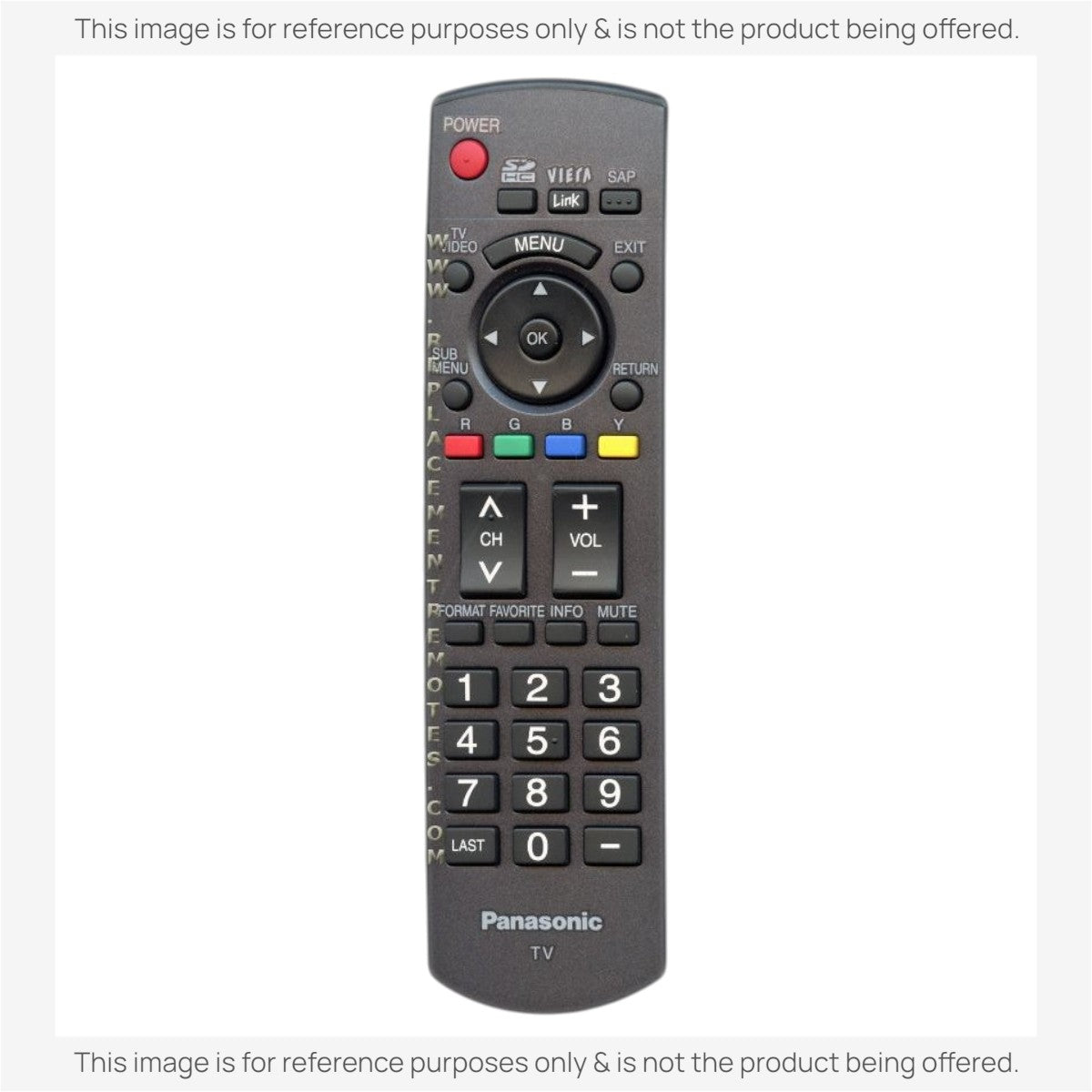 Anderic replacement TV remote control for Panasonic N2QAYB000221 with backlit keypad and multi-device support.
