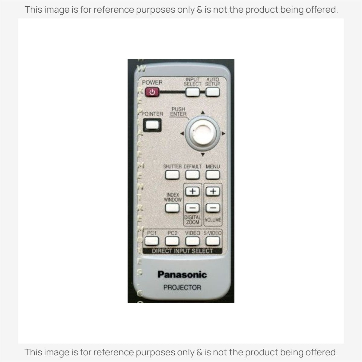 Anderic replacement projector remote control for Panasonic N2QAYA000002 with silver finish and navigation buttons