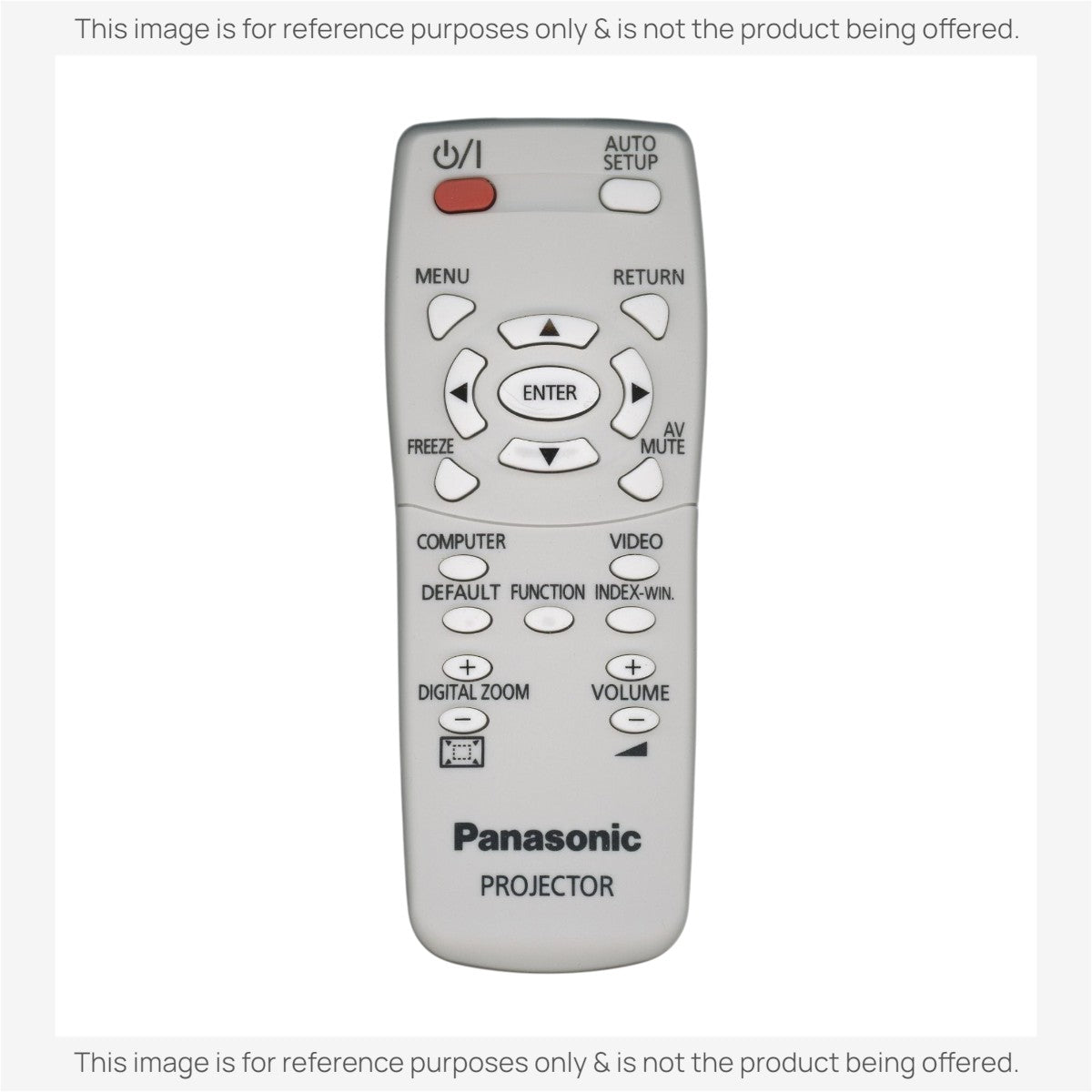 Anderic RR3720 replacement remote control for Panasonic projectors in light grey with clearly labeled buttons.