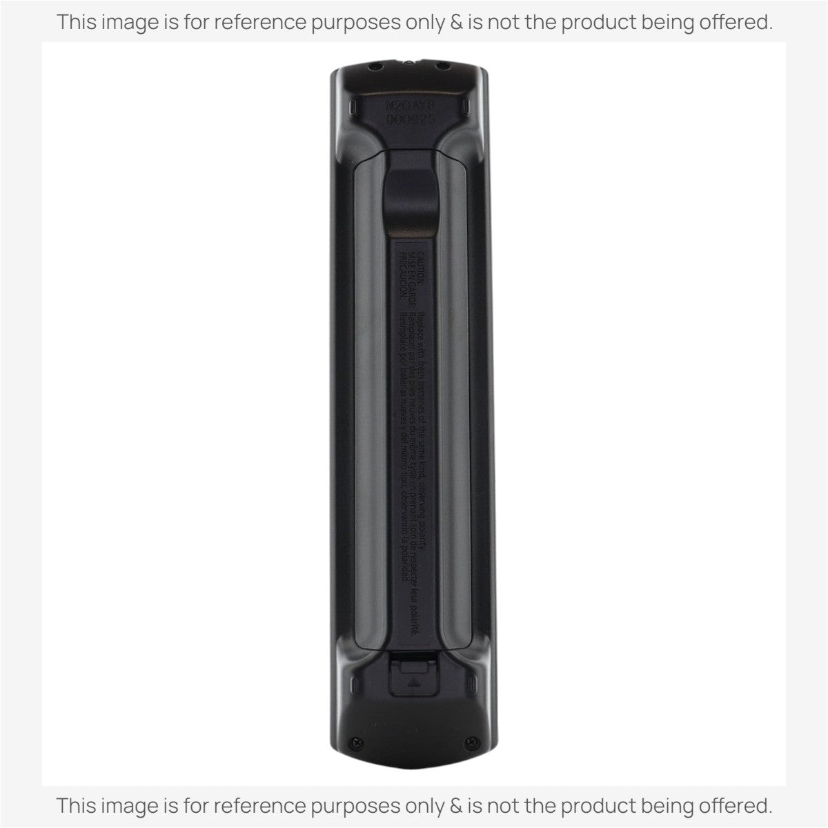 Anderic replacement remote control for Panasonic TVs, showing the black plastic battery compartment cover.