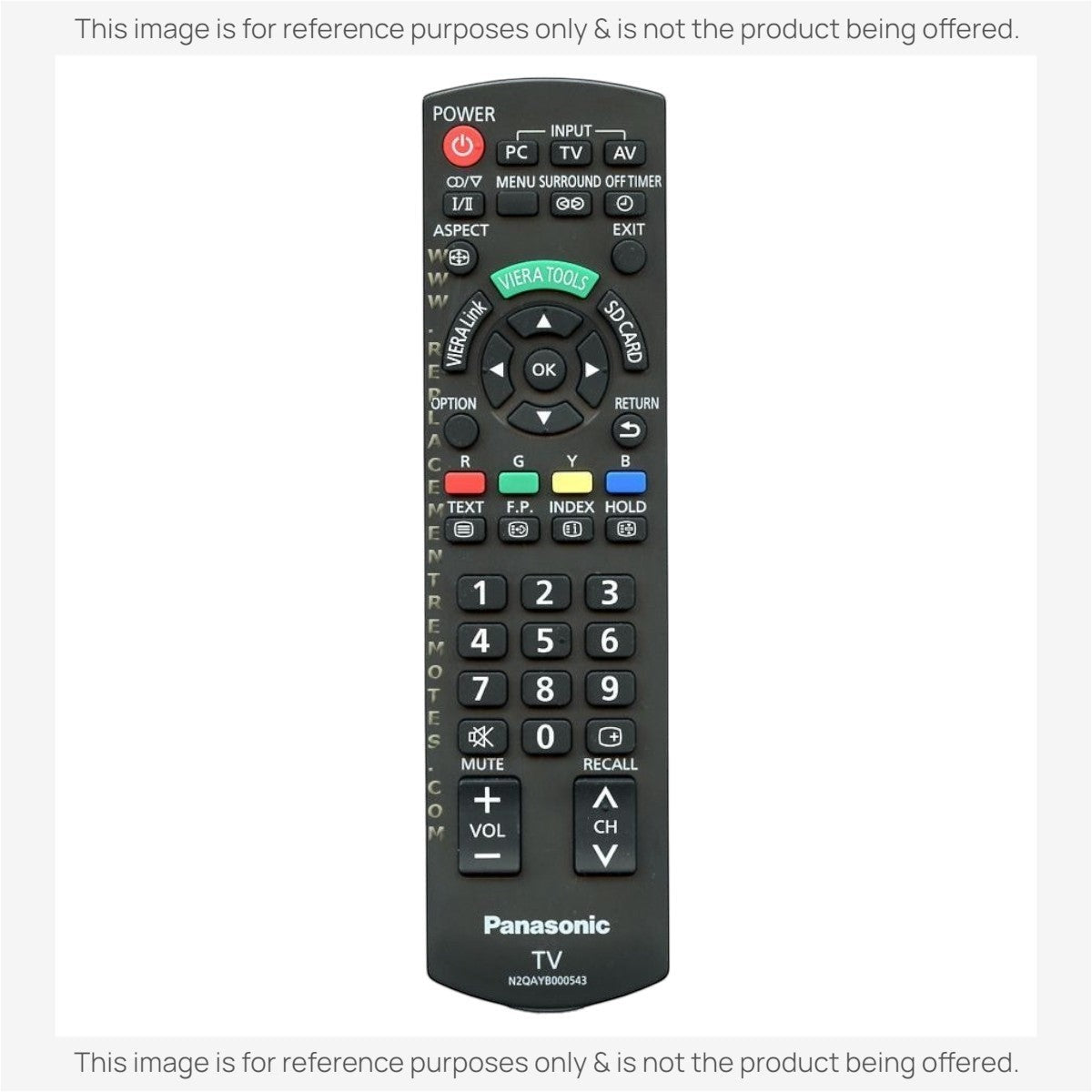 Panasonic パナソニック リモコン EUR64777. (Tv 940) Anderic Substitute for Panasonic N2QAYB000543 TV Remote Control [RRU40
