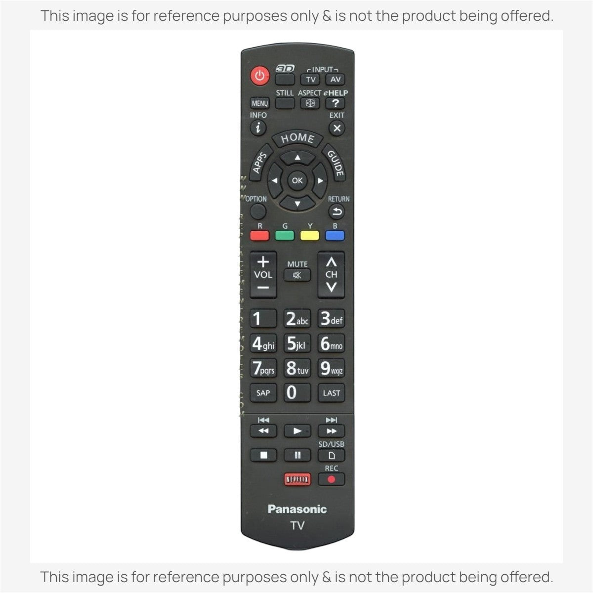 Anderic replacement remote control for Panasonic TVs with backlit keypad and dedicated Netflix and apps buttons