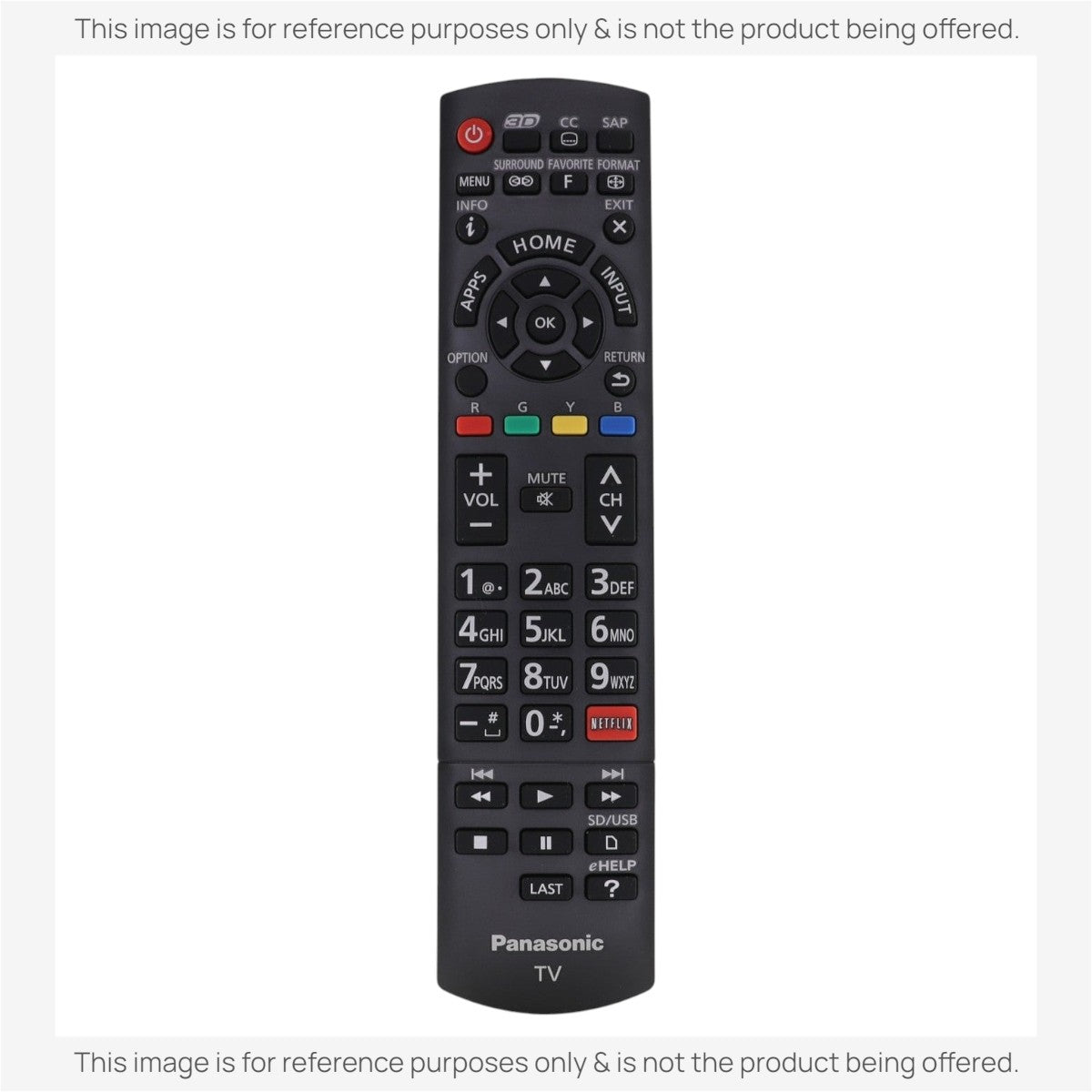 Anderic replacement remote control for Panasonic Smart TVs with backlit keypad and dedicated Netflix and Apps buttons