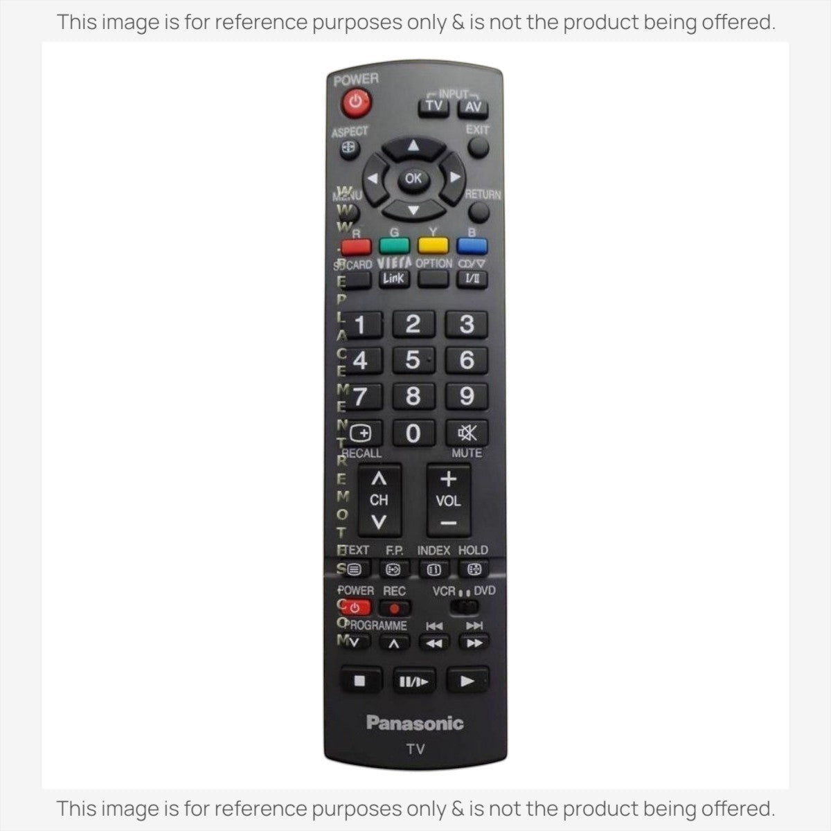 Anderic universal TV remote control replacement for Panasonic with backlit keypad and dedicated streaming buttons
