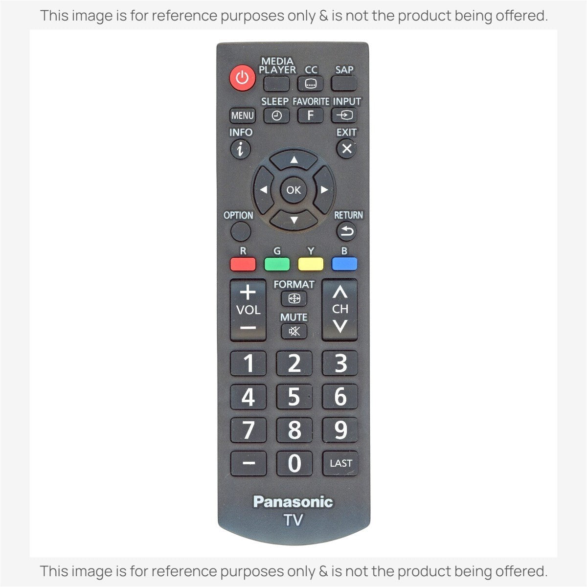 Anderic universal remote control for Panasonic TVs with backlit keypad and dedicated streaming app buttons