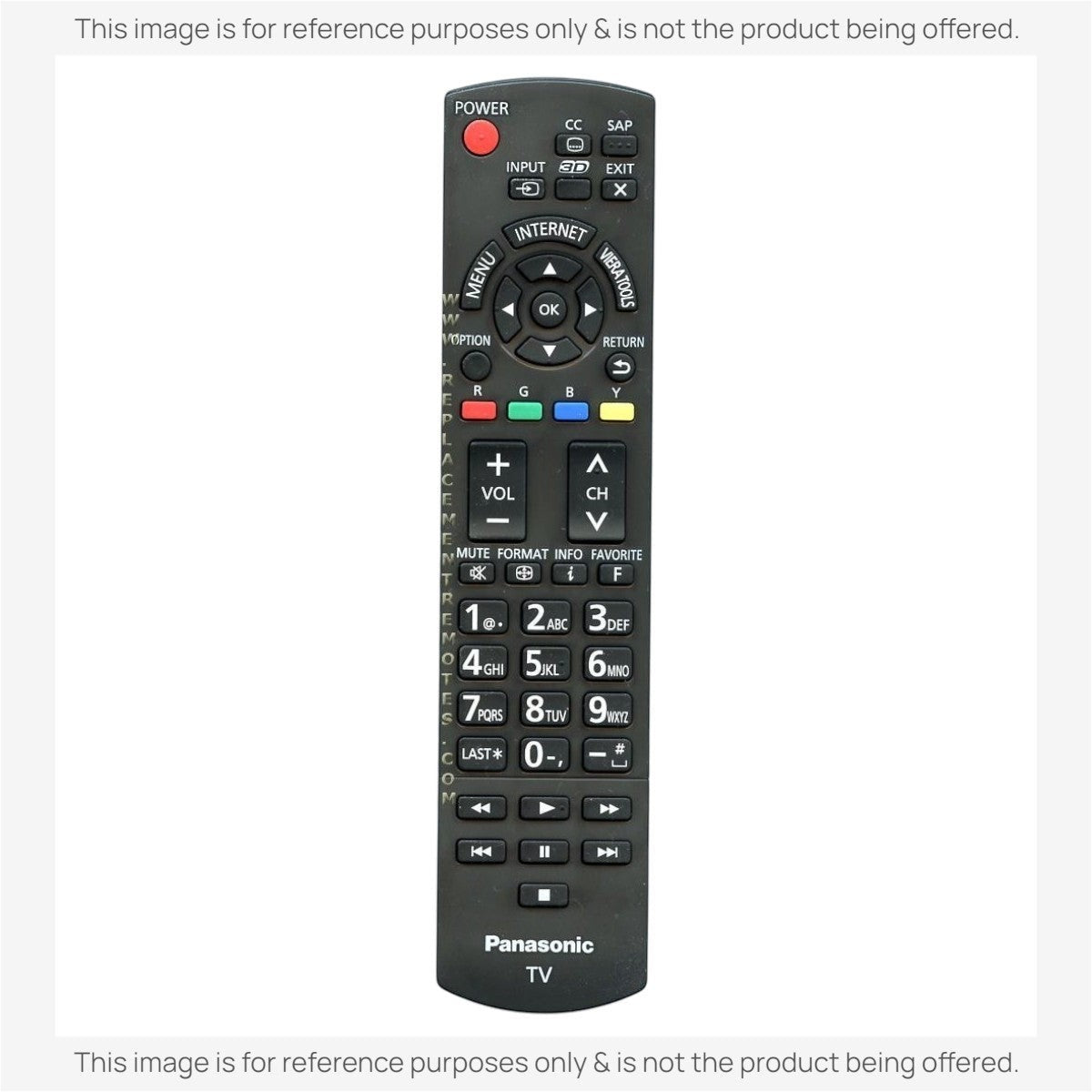 Anderic universal remote control for Panasonic TVs with backlit keypad, dedicated Netflix, and smart app buttons.