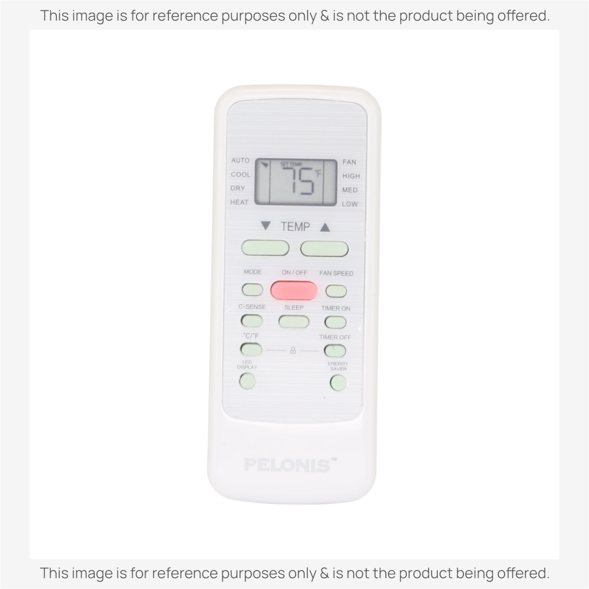 Anderic replacement remote control for Pelonis air conditioners with backlit LCD screen and multi-function buttons