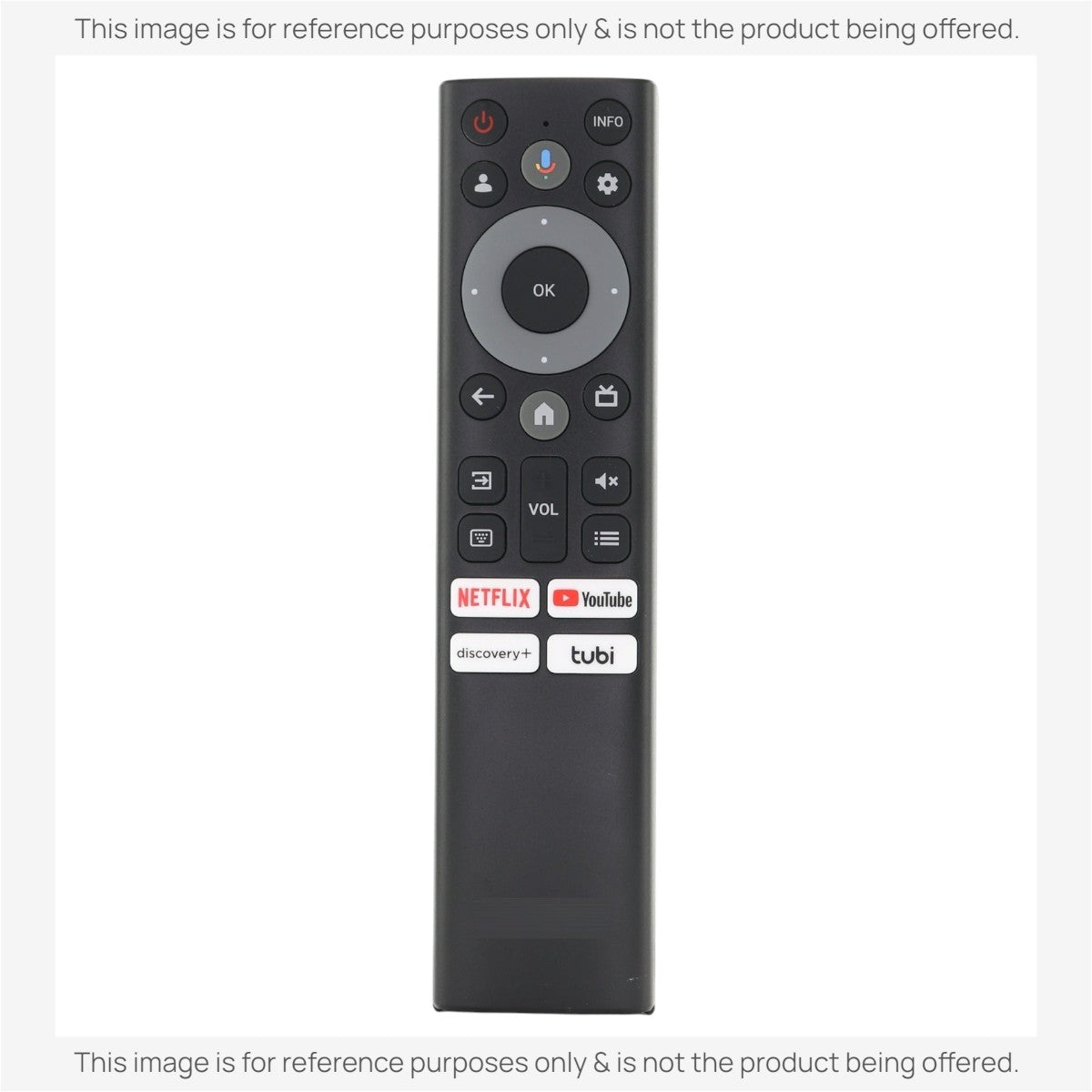 Anderic HS-8AD voice remote control for Philips 7000 Series Android TVs with streaming service shortcut buttons