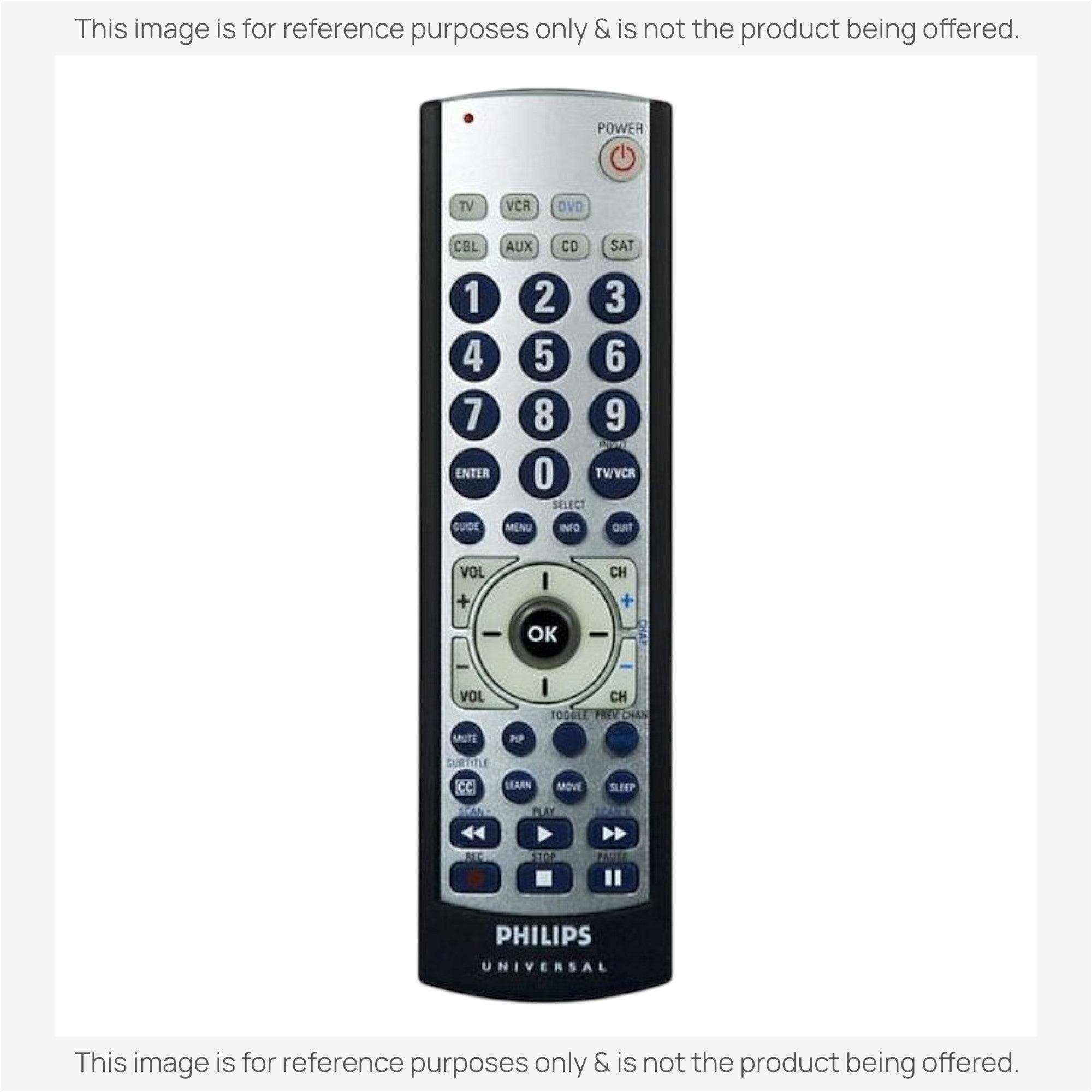 Anderic universal remote control replacement for Philips SRU3007/27 with backlit keypad and dedicated streaming buttons