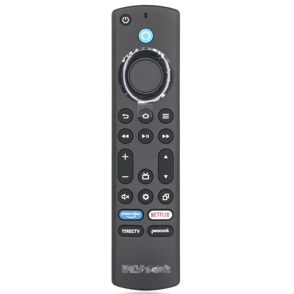 Anderic black voice remote control for Pioneer Fire TV with dedicated streaming app buttons and navigation controls.