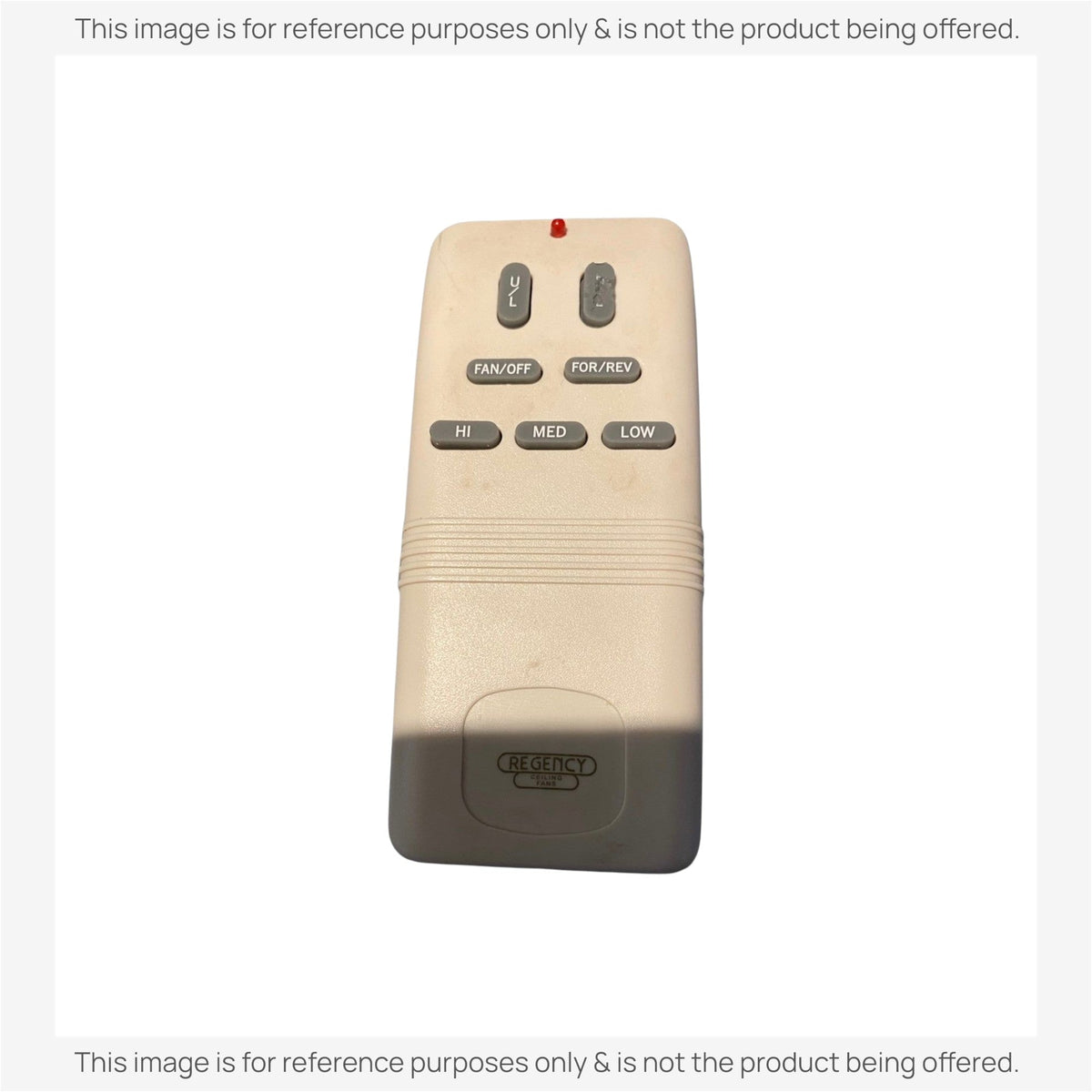 Anderic replacement remote control for Regency ceiling fans with fan speed and light buttons in a beige finish
