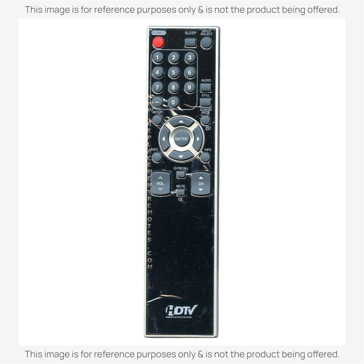 Anderic RR015UD replacement remote control for Funai, Emerson, and Sylvania TVs with large, easy-to-use buttons.