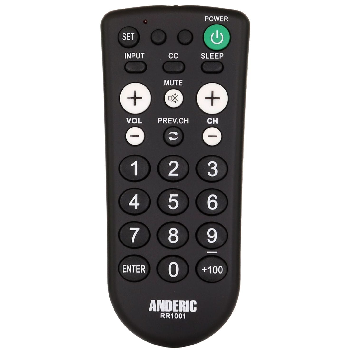 Anderic Substitute for Philips/Zenith ZN110 1-Device TV Universal Remote Control [RR1001]