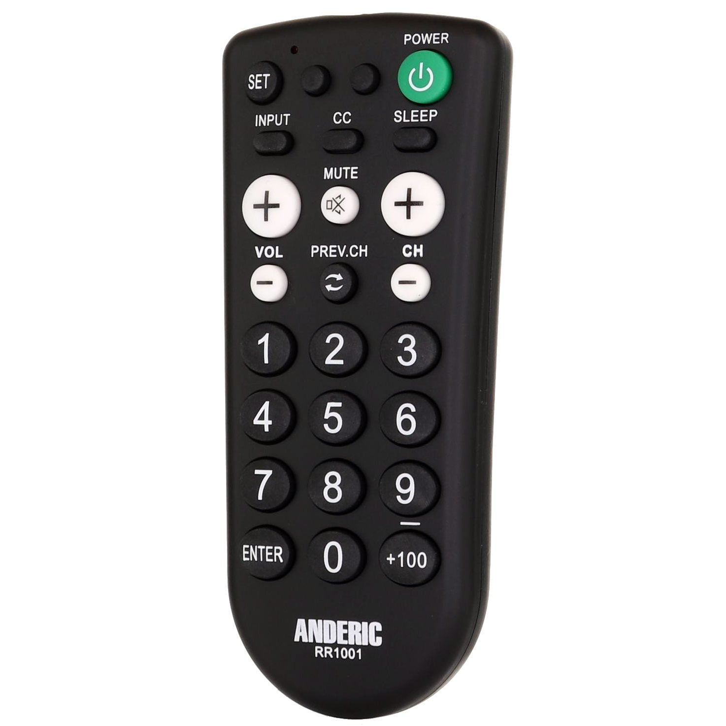 Anderic Substitute for Philips/Zenith ZN110 1-Device TV Universal Remote Control [RR1001]
