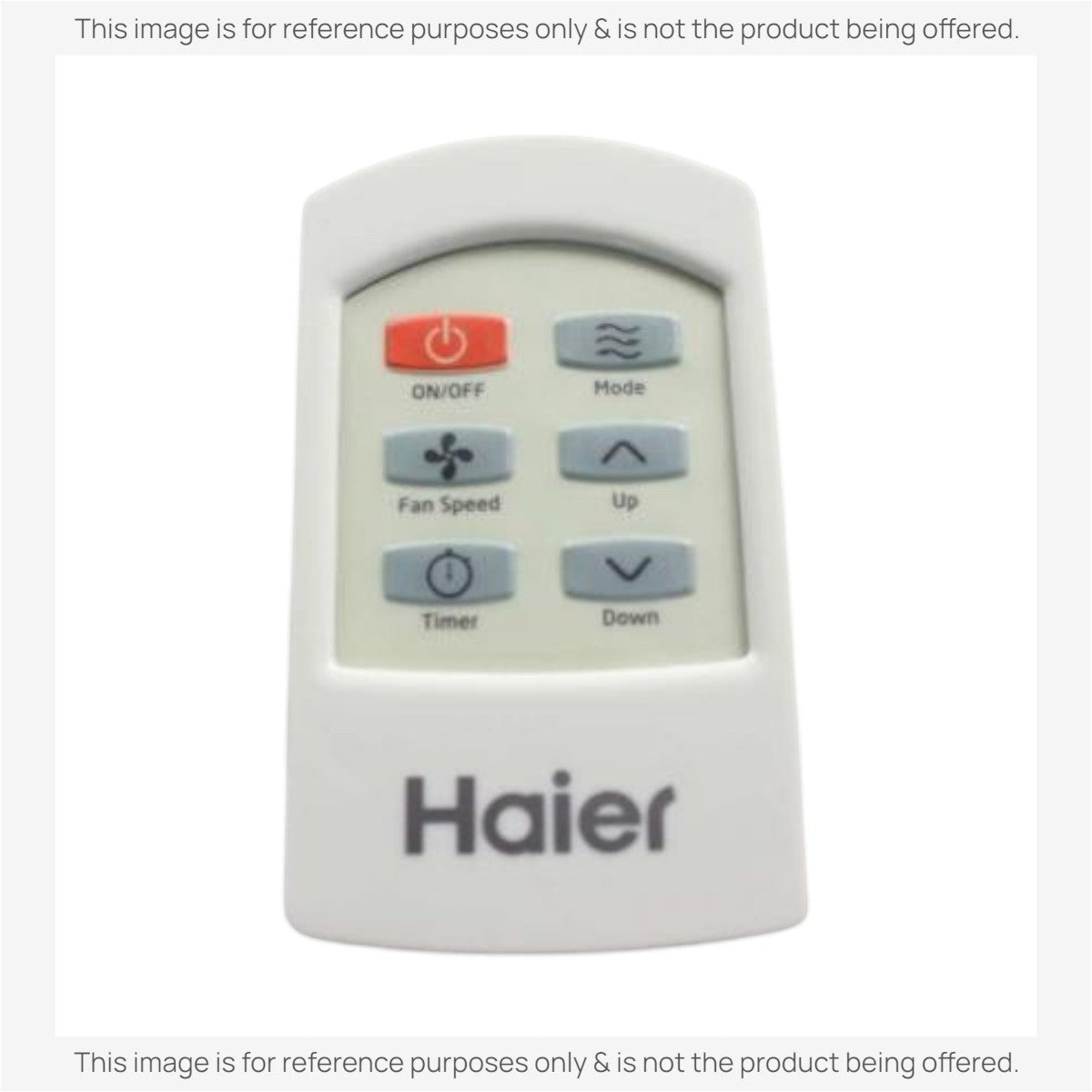 Anderic RR2054 replacement remote control for Haier and GE air conditioners with power, mode, and fan speed buttons.