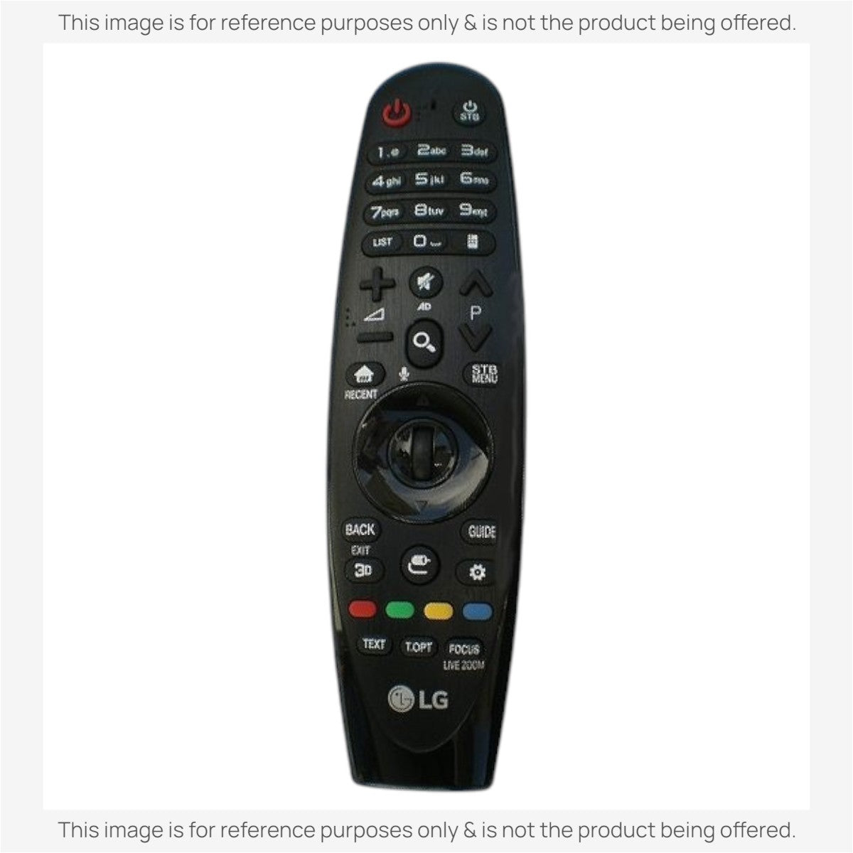 Anderic RR20GA black replacement remote control for LG webOS 3.0 smart televisions with standard button layout