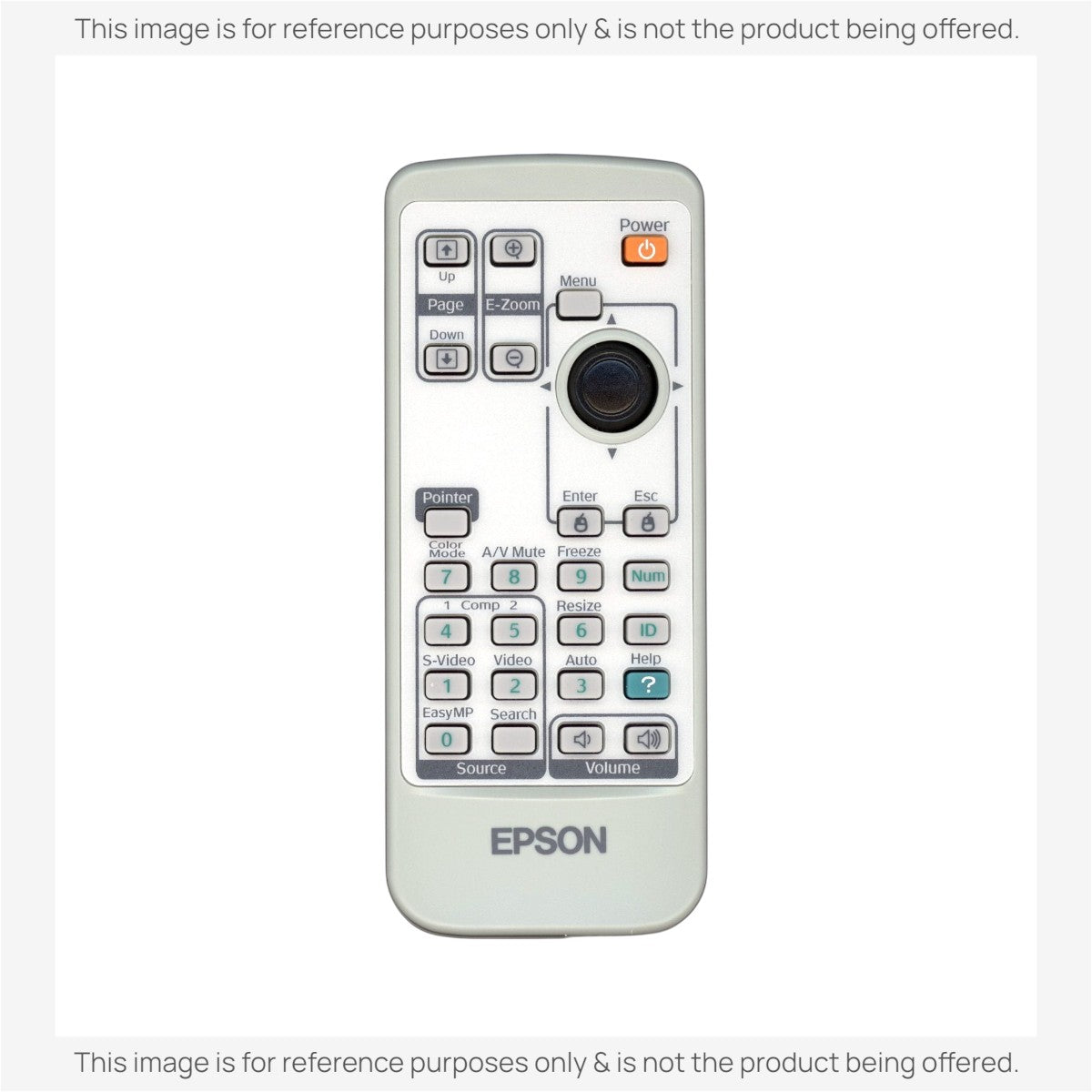 Anderic RR3720 universal projector remote control, a grey replacement for Epson 145258900 with multi-function buttons.
