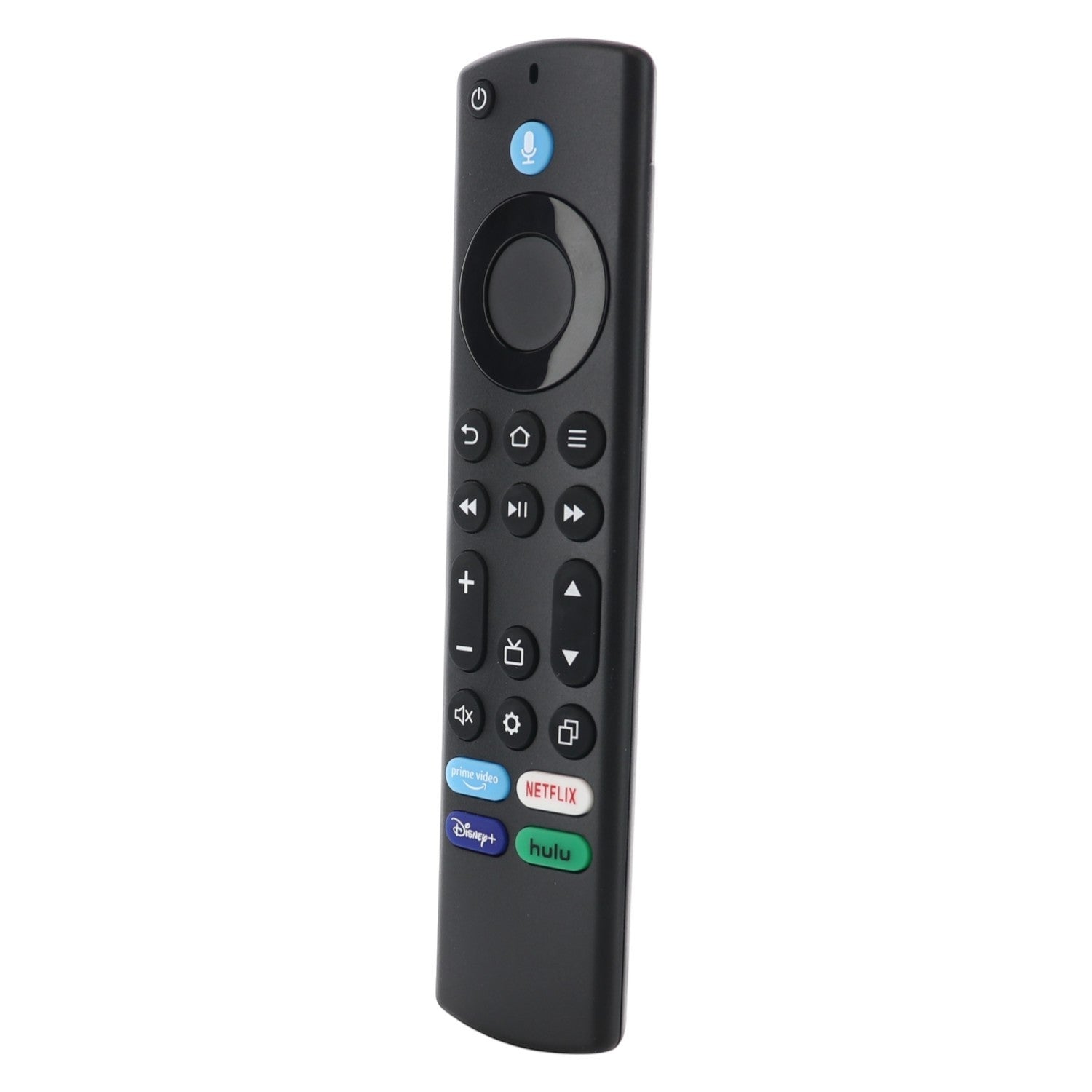Anderic RRF1G1 black streaming remote control for Fire TV with Alexa voice button and dedicated app shortcut keys