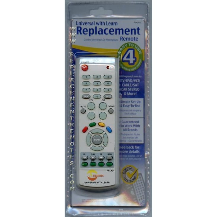Anderic RRL4D 4-Device Universal Remote Control - RRL4D