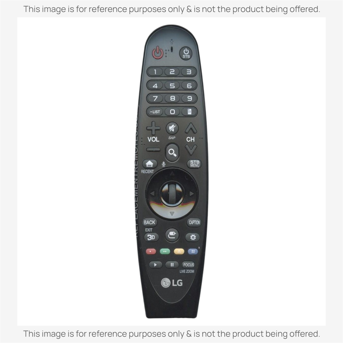 Anderic RRMR600 black smart TV remote control for LG TVs with navigation wheel and cursor functionality