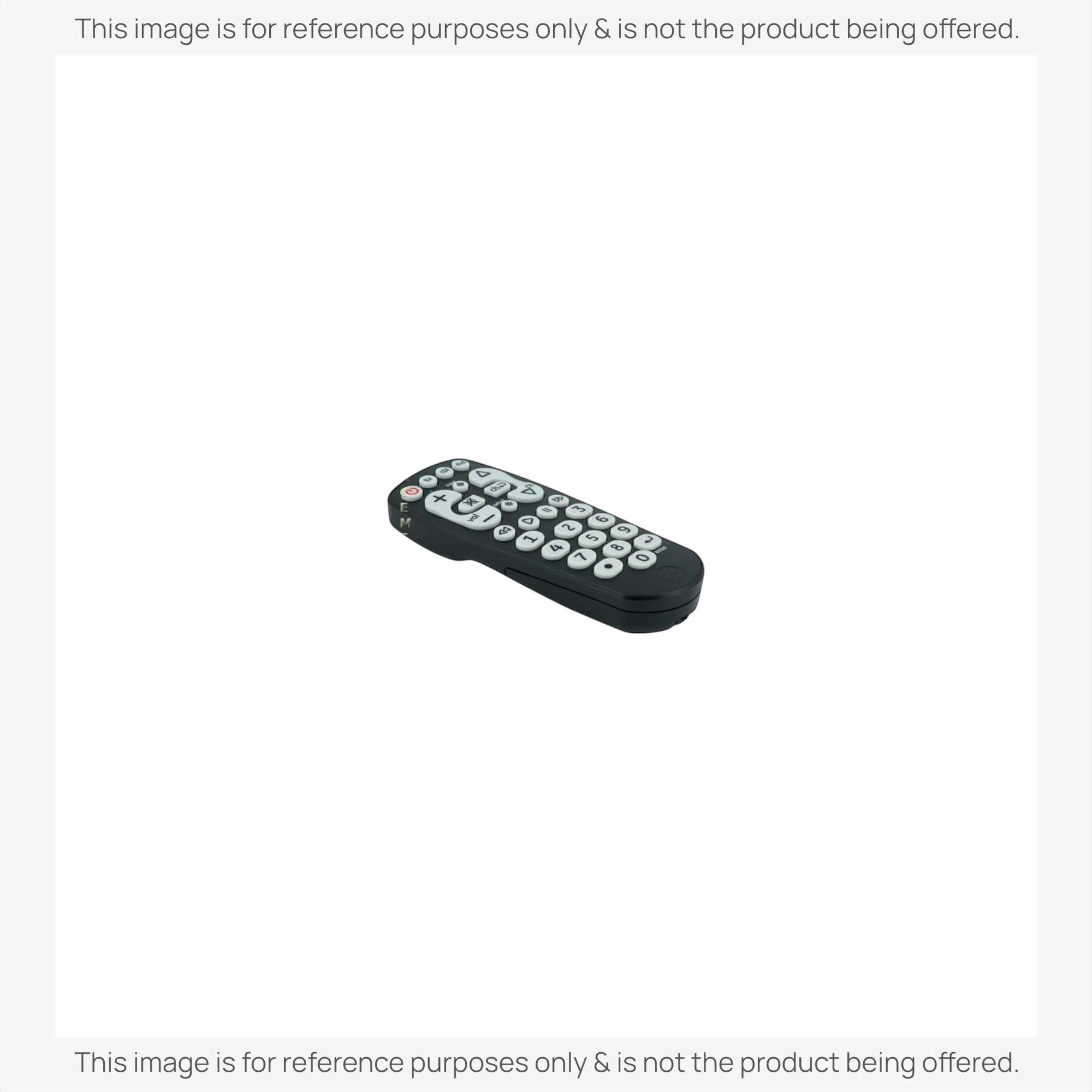Anderic RRU401 universal remote control with a black body and white backlit keypad for 3-device home entertainment