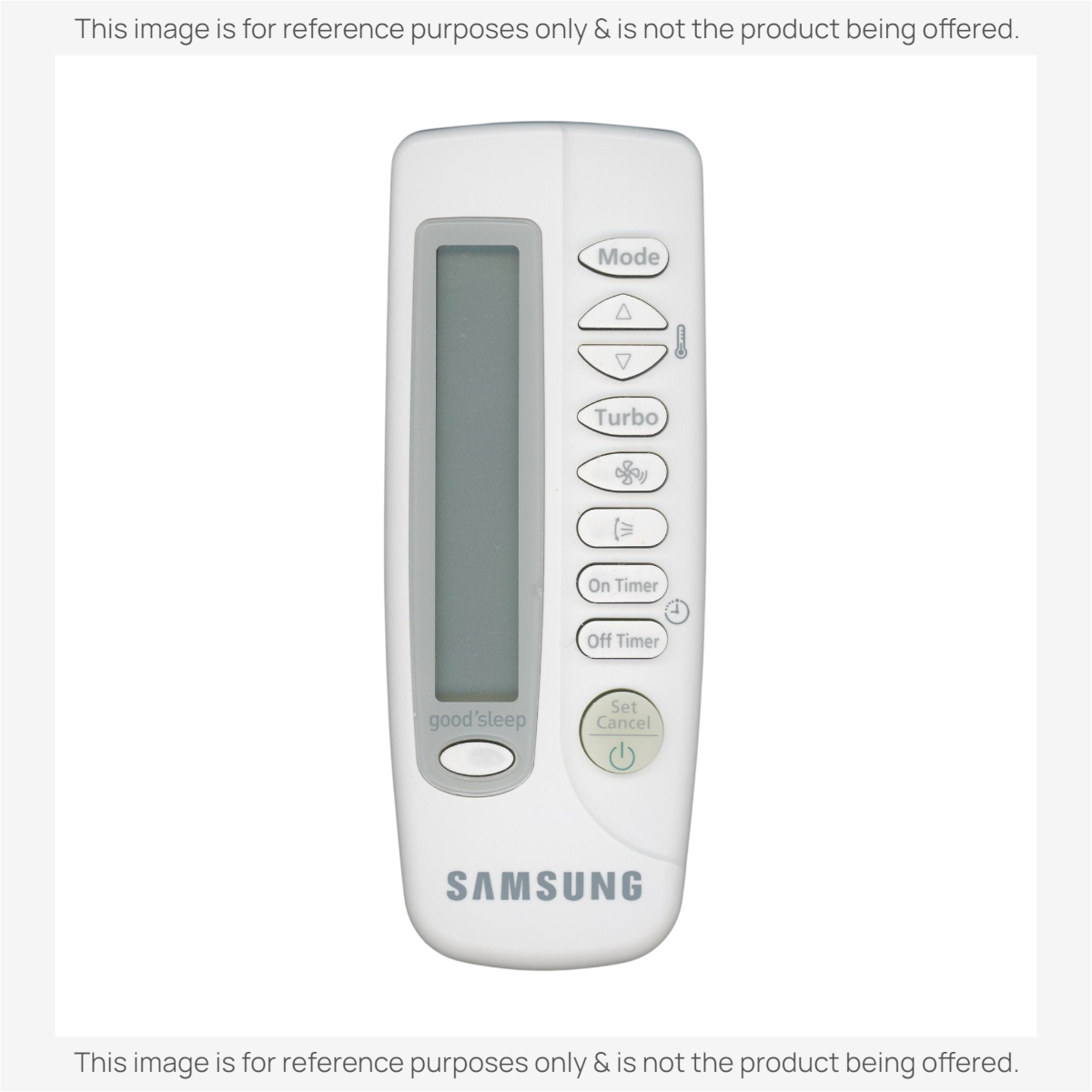 Anderic white universal air conditioner remote control with LCD screen and labeled buttons for Samsung AC units