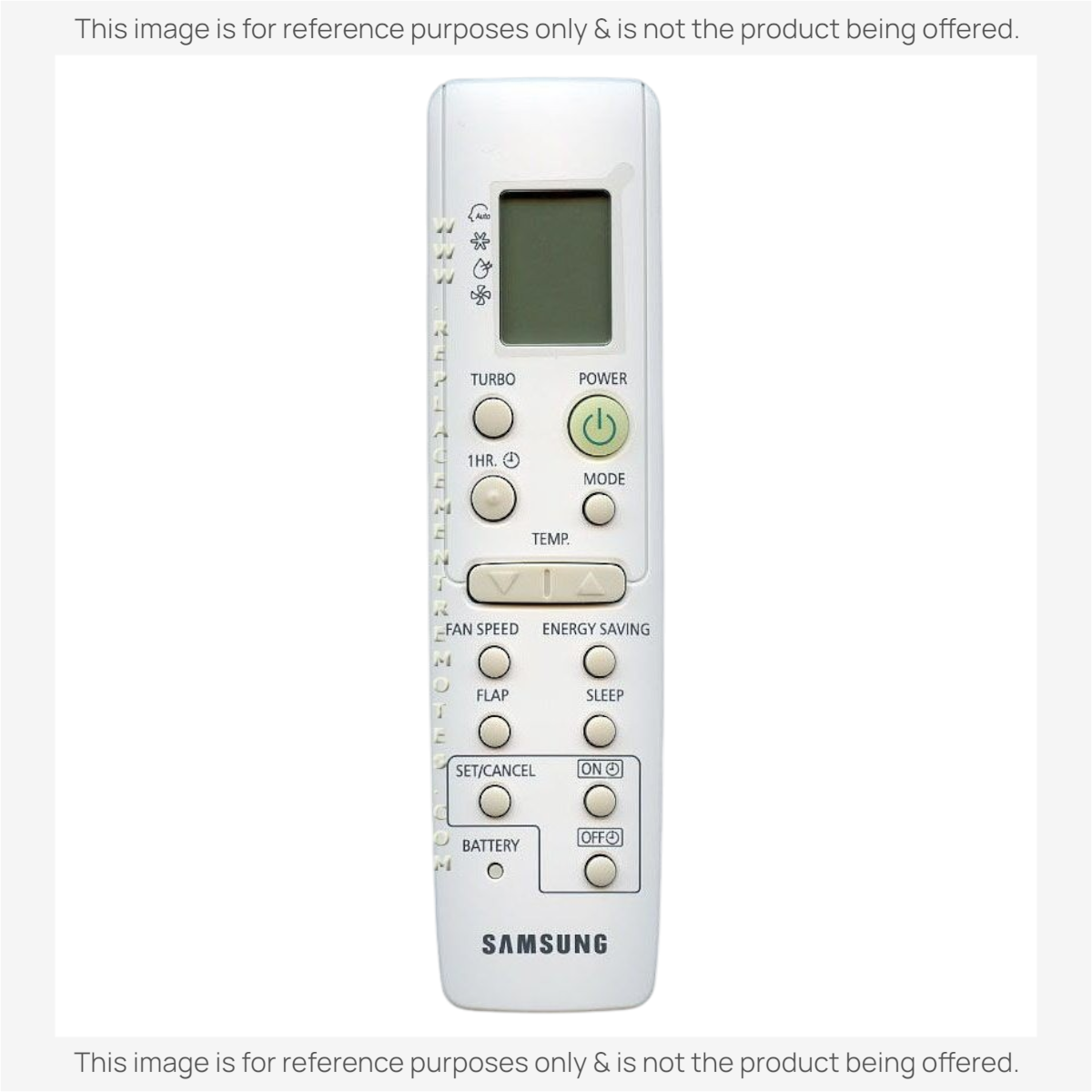 Anderic replacement remote control for Samsung air conditioners with backlit LCD screen and numeric programming