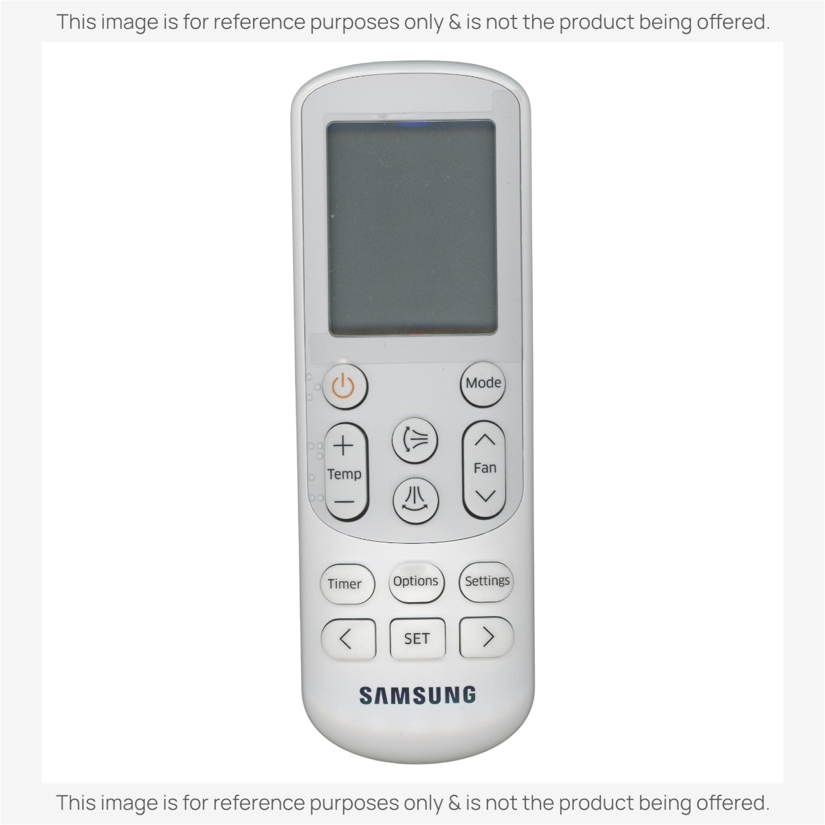 Anderic KTN828 replacement remote control for Samsung air conditioners with white plastic casing and LCD screen