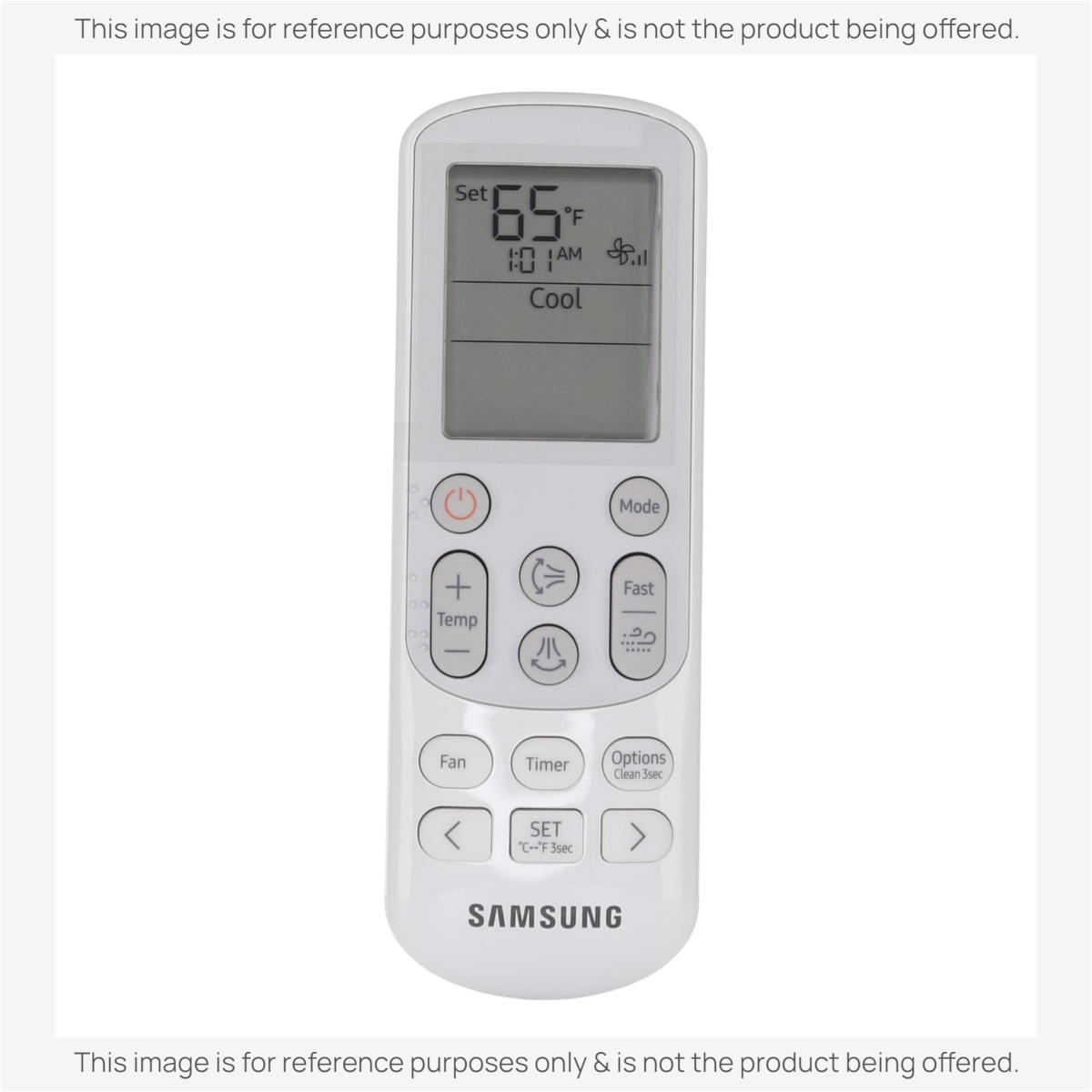 Anderic white universal remote control for Samsung mini split air conditioners with backlit LCD and temperature display