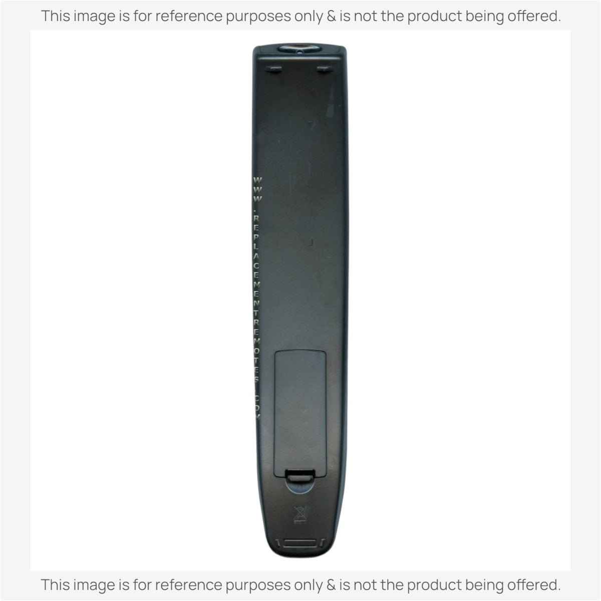 Anderic replacement TV remote control for Samsung models, showing the black plastic back panel and battery cover.