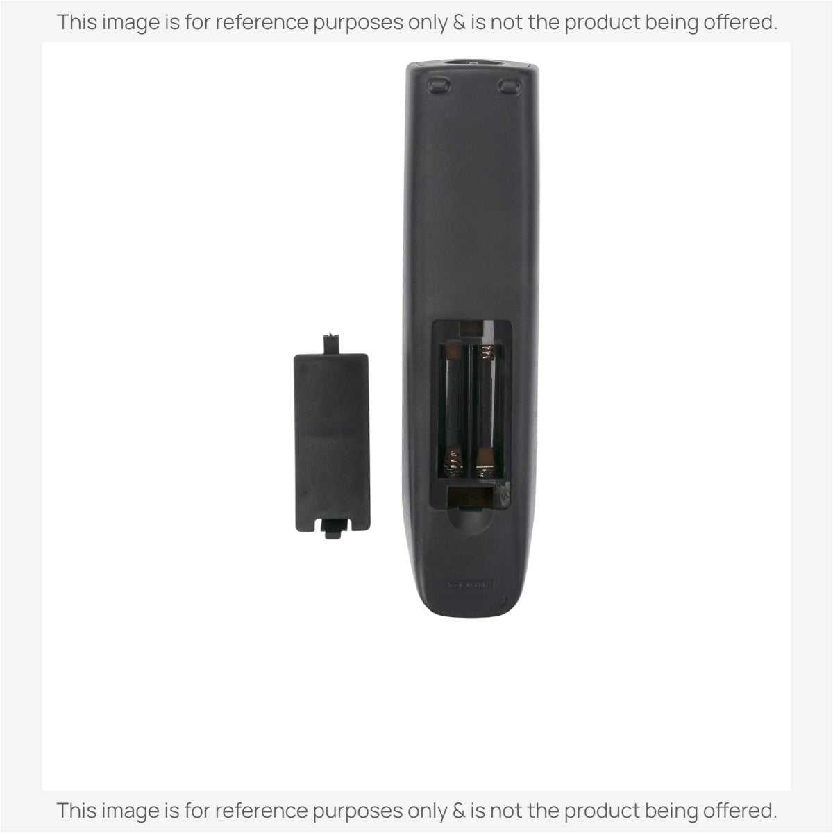 Anderic replacement TV remote control for Samsung, showing the back battery compartment with the cover removed.