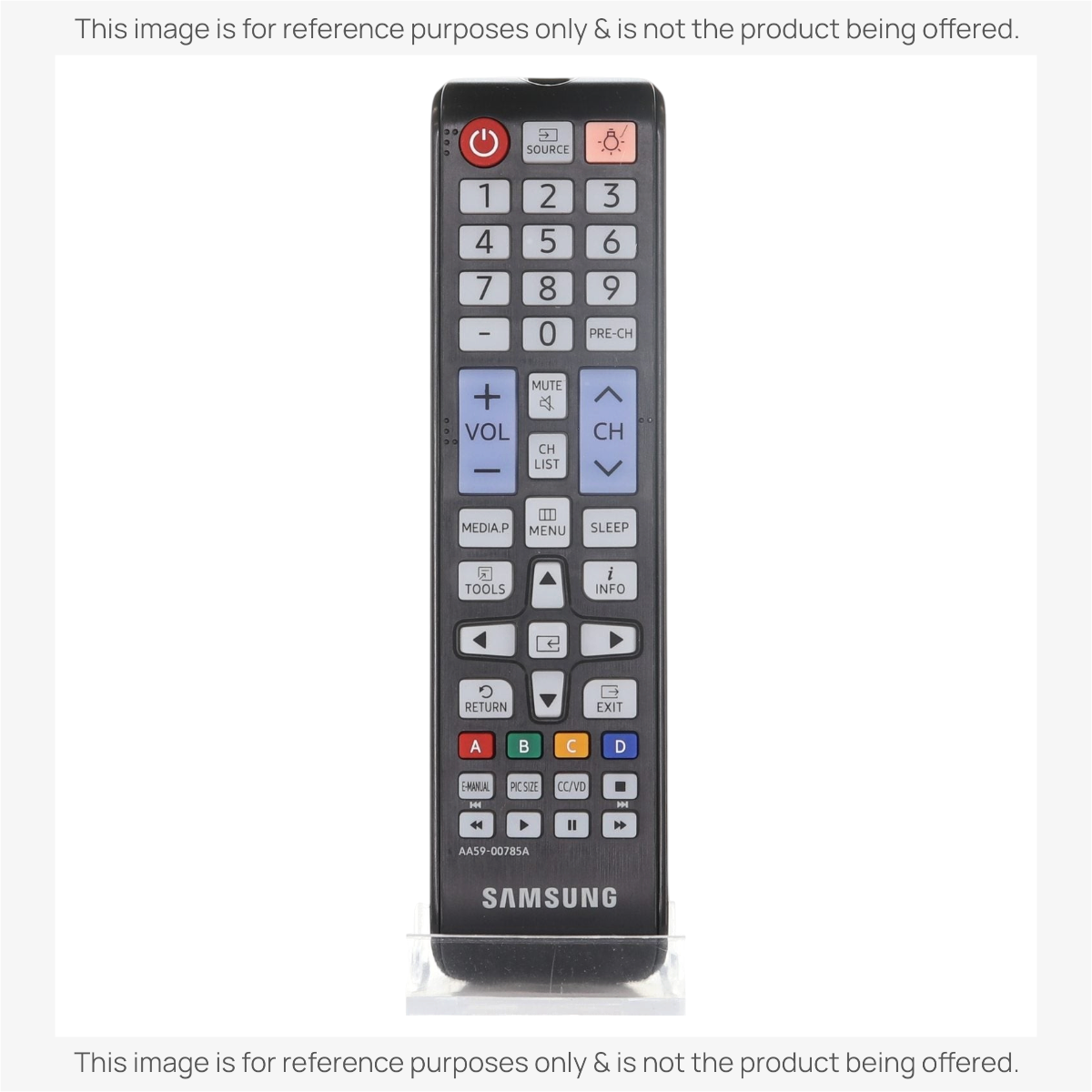 Anderic replacement remote control for 2012 Samsung TVs with black plastic casing and standard button layout