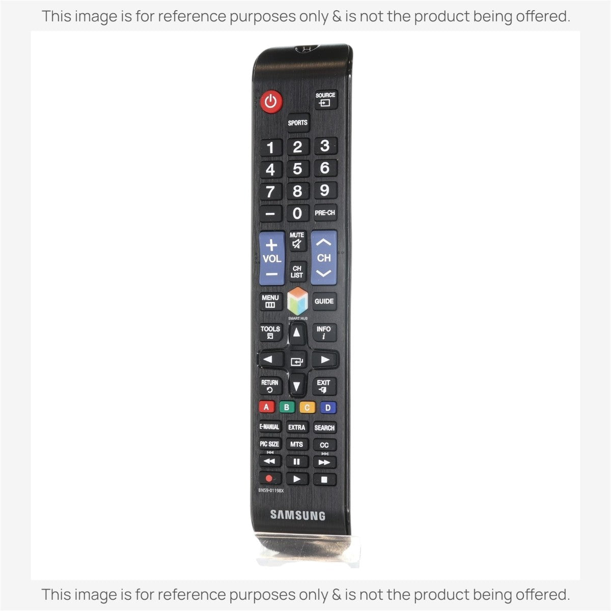 Anderic black replacement remote control for Samsung TVs with standard button layout and infrared functionality