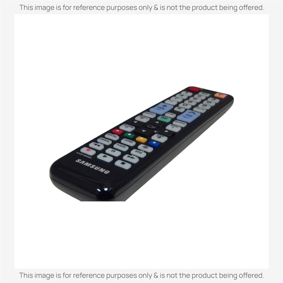 Anderic replacement infrared remote control for Samsung TVs with black casing and multi-colored function buttons.