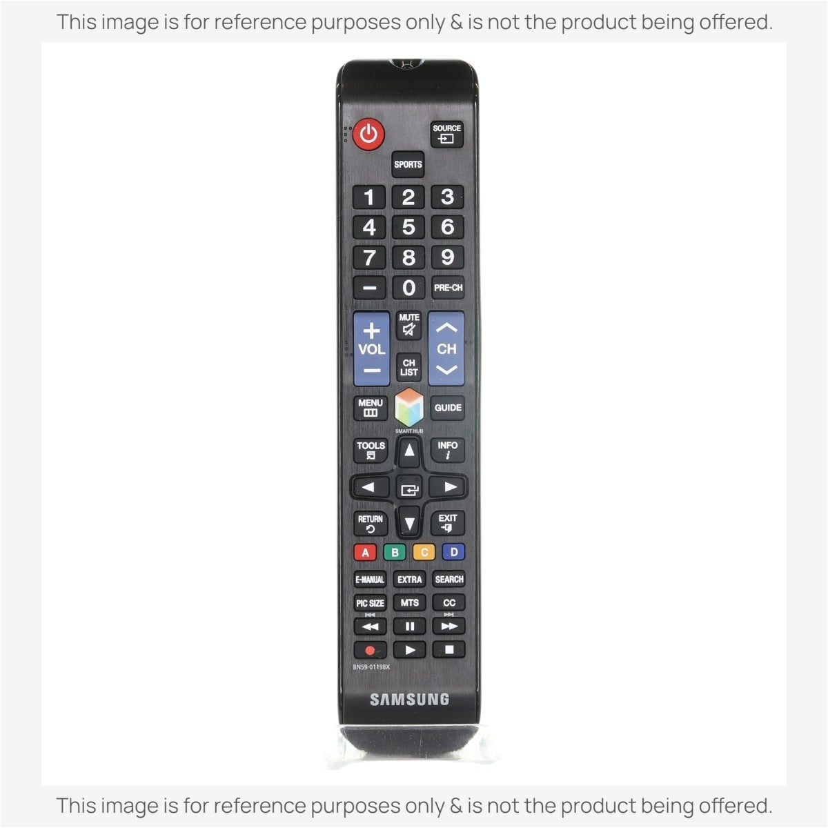 Anderic replacement remote control for Samsung TVs, featuring a black design with standard navigation and media buttons.