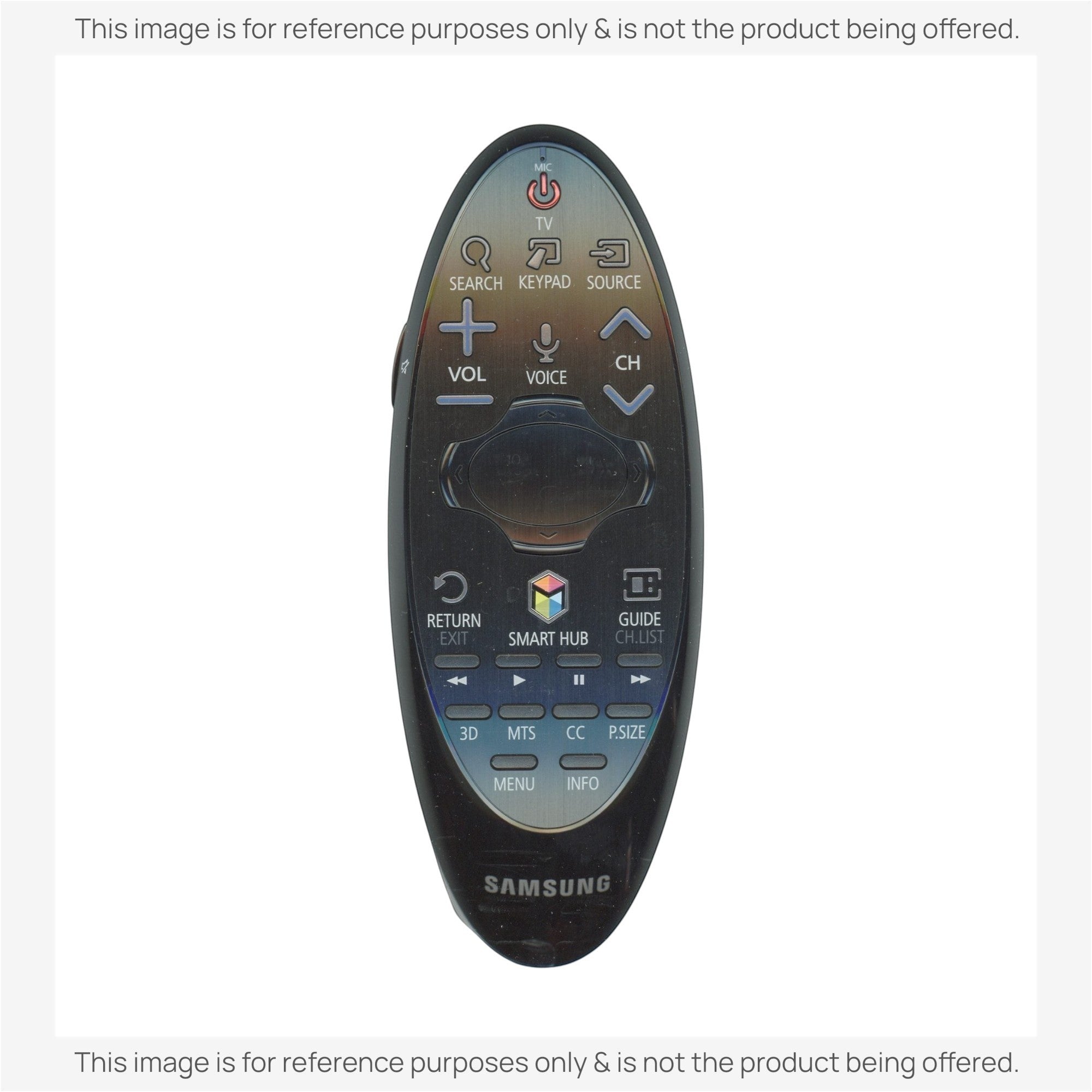 Anderic replacement remote control for Samsung Smart TVs with pointer functionality and ergonomic oval design
