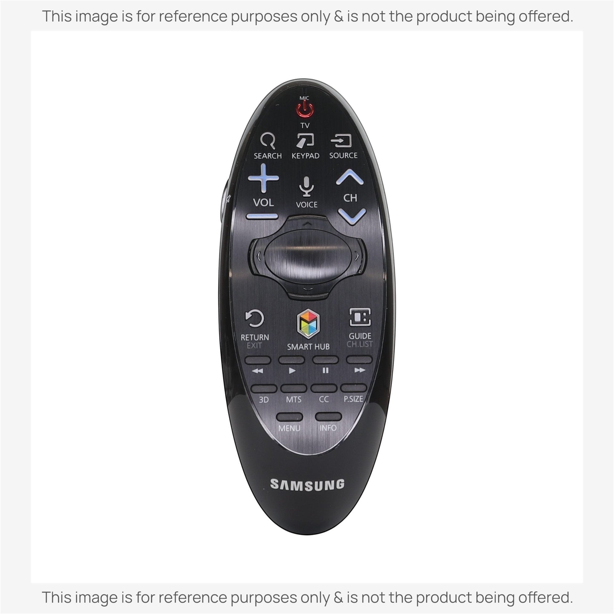 Anderic replacement remote control for Samsung Smart TVs with pointer navigation, Smart Hub button, and ergonomic design