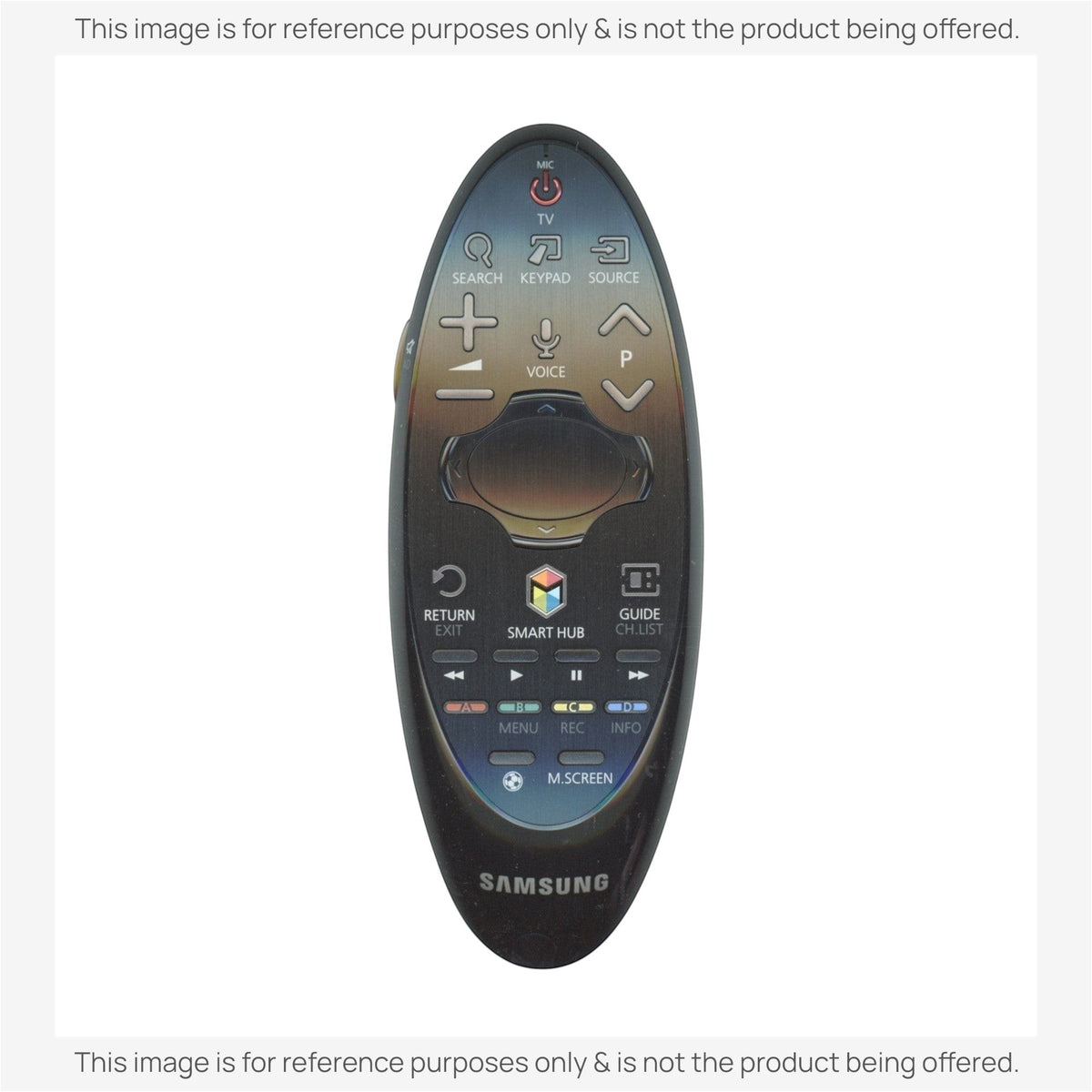 Anderic SR7557 replacement remote control for Samsung Smart TVs featuring a black oval design with cursor navigation