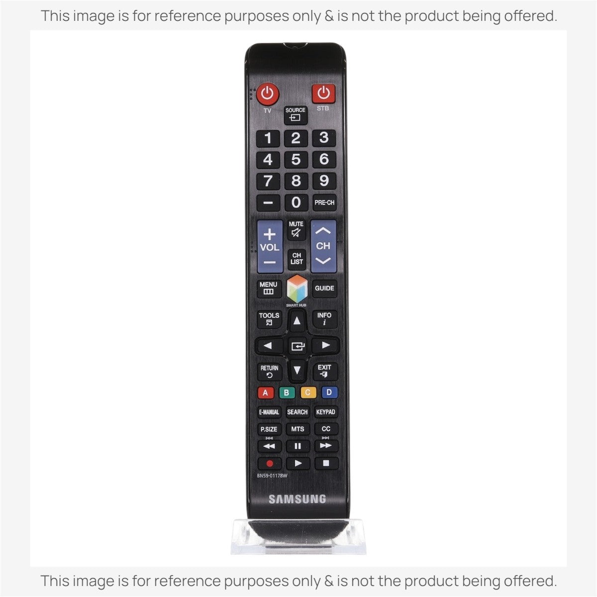Anderic replacement remote control for Samsung Smart TVs with black finish and standard button layout