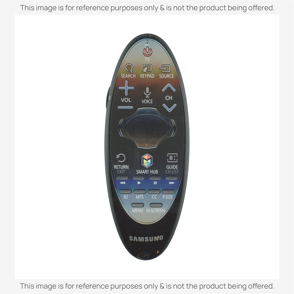 Anderic replacement remote control for Samsung Smart TVs with cursor navigation and ergonomic black design